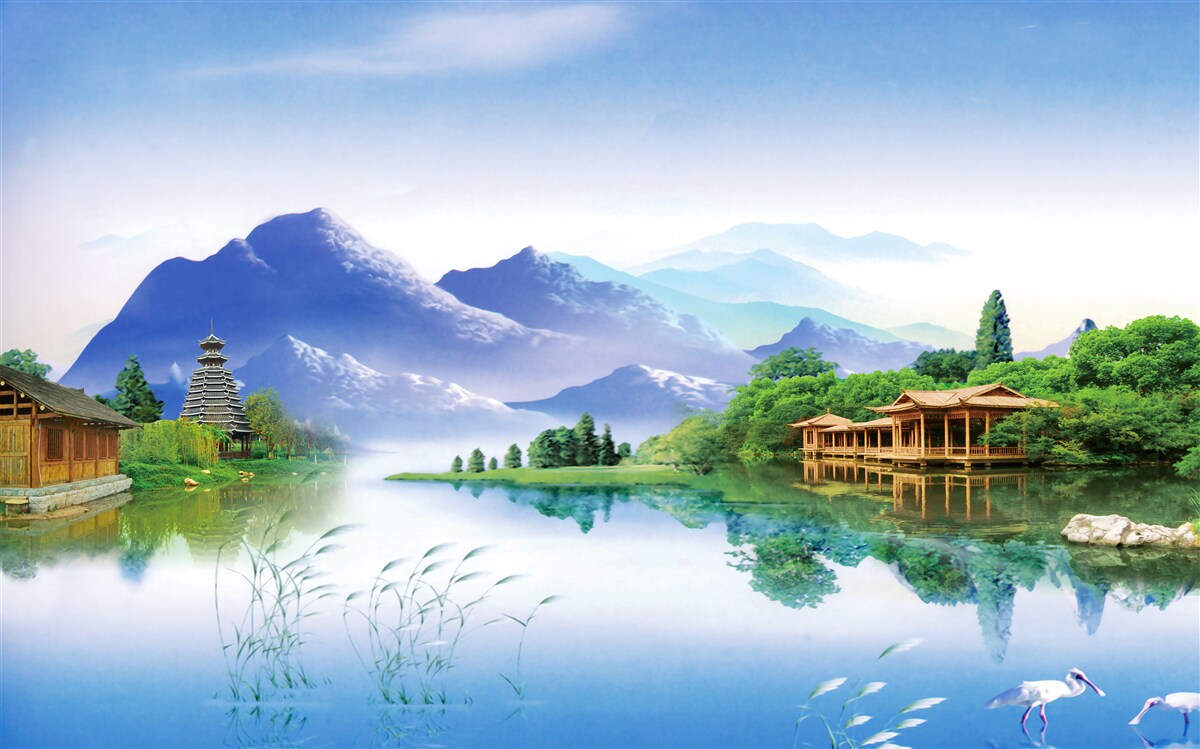 Fototapeta horské jazero v letnej krajine