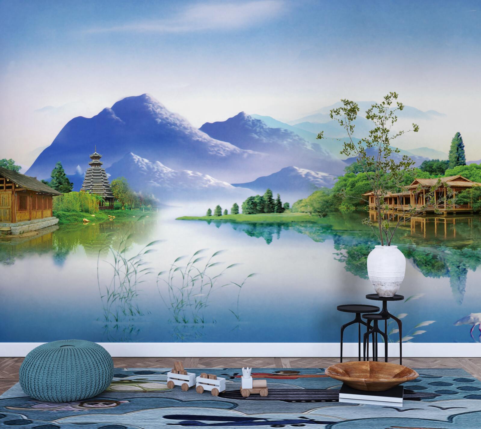 Fototapeta horské jazero v letnej krajine