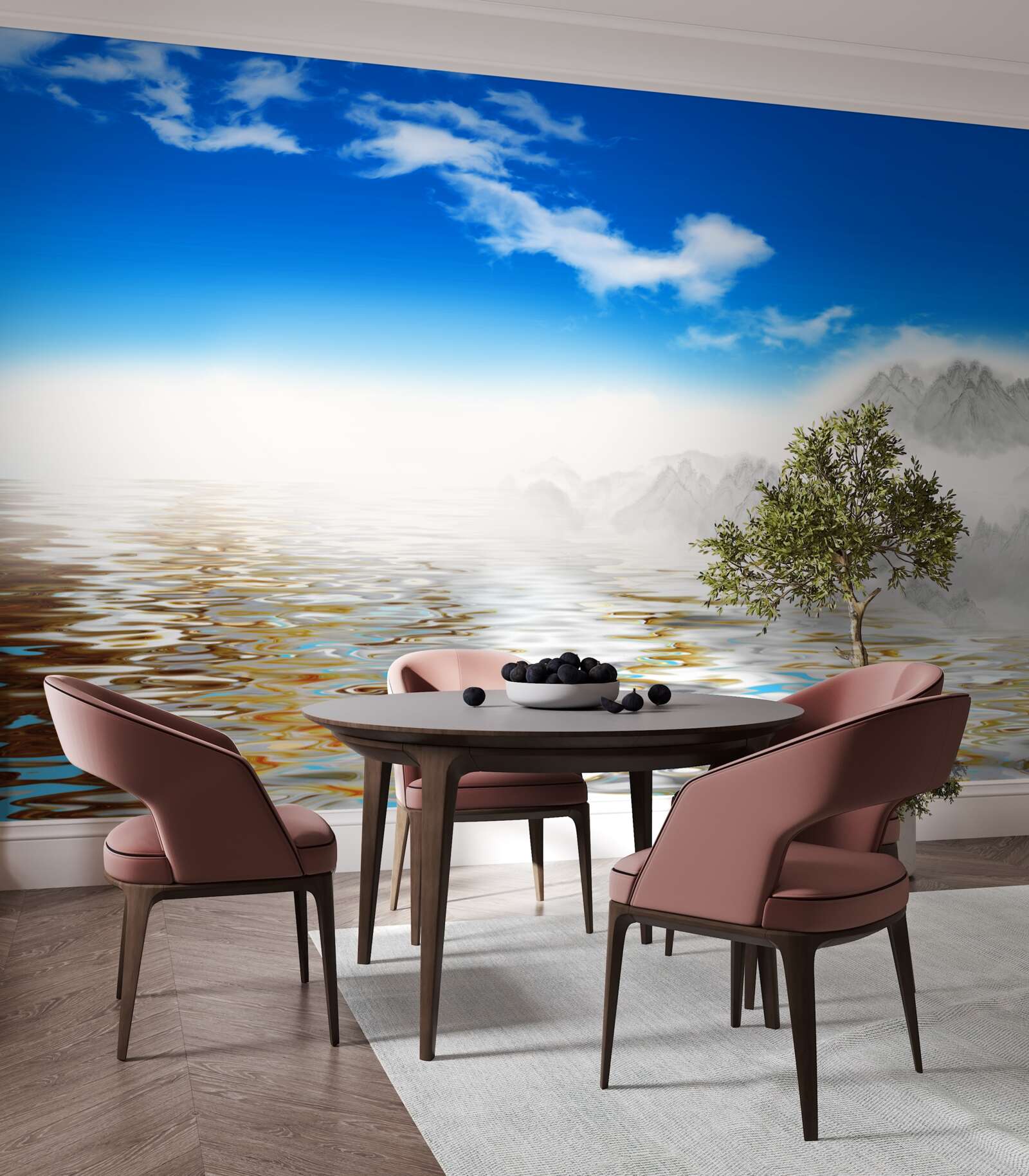 Fototapeta tichá voda pod horami