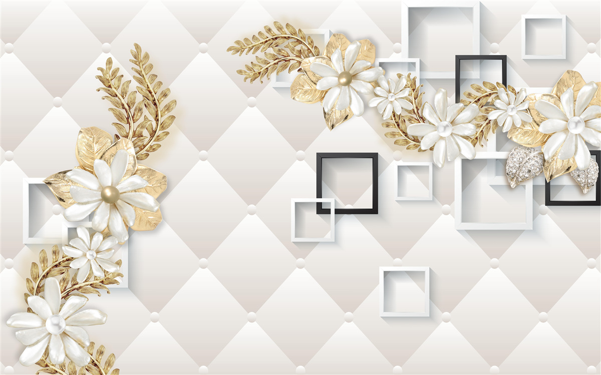 Fototapeta kvetinové aranžmány v štvorcových tvaroch