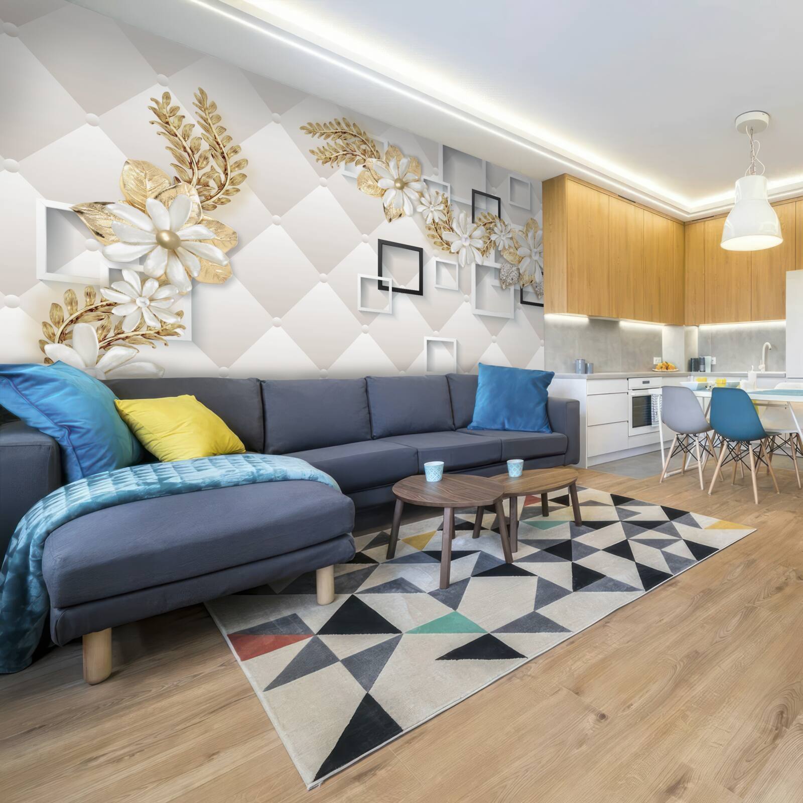 Fototapeta kvetinové aranžmány v štvorcových tvaroch