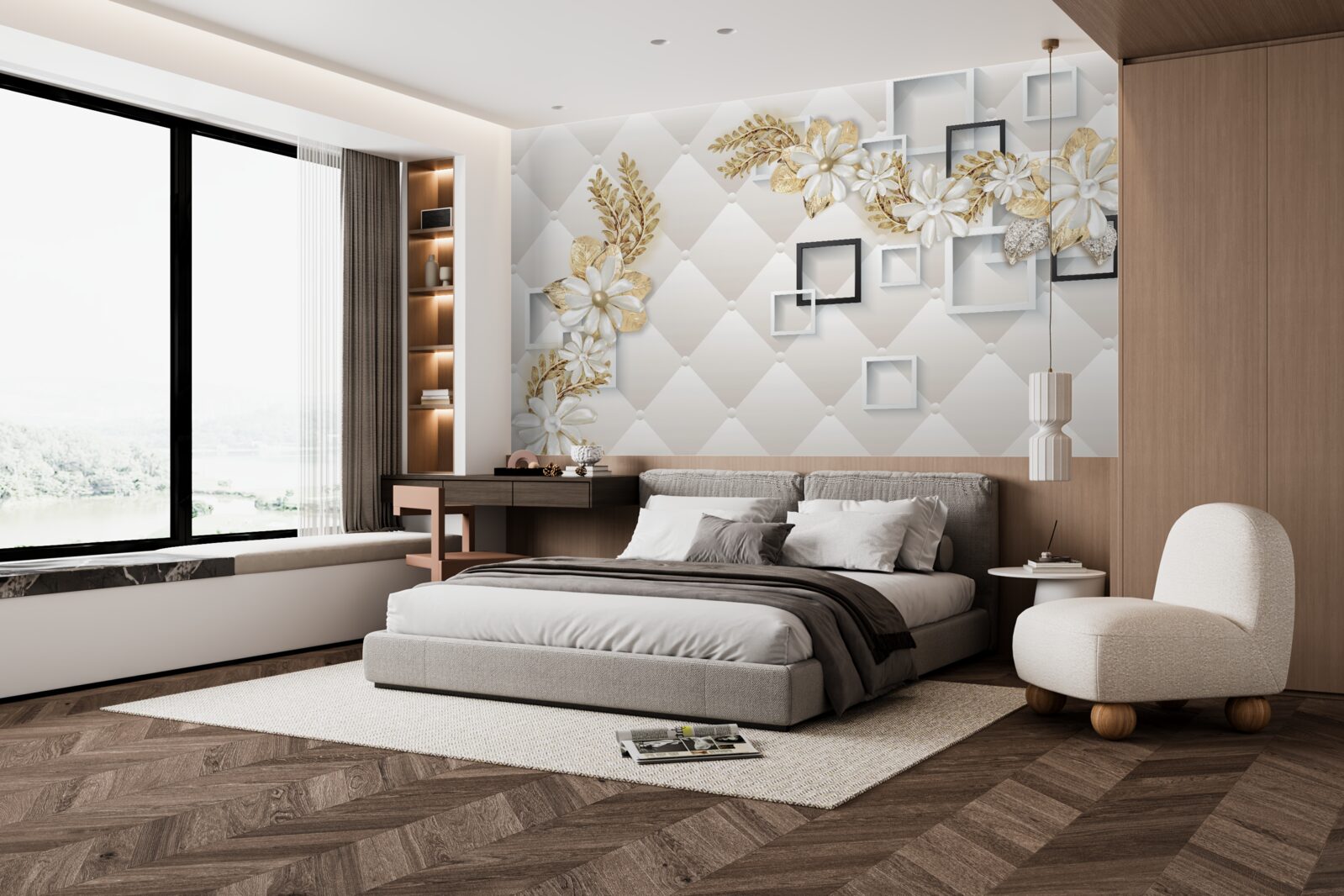 Fototapeta kvetinové aranžmány v štvorcových tvaroch