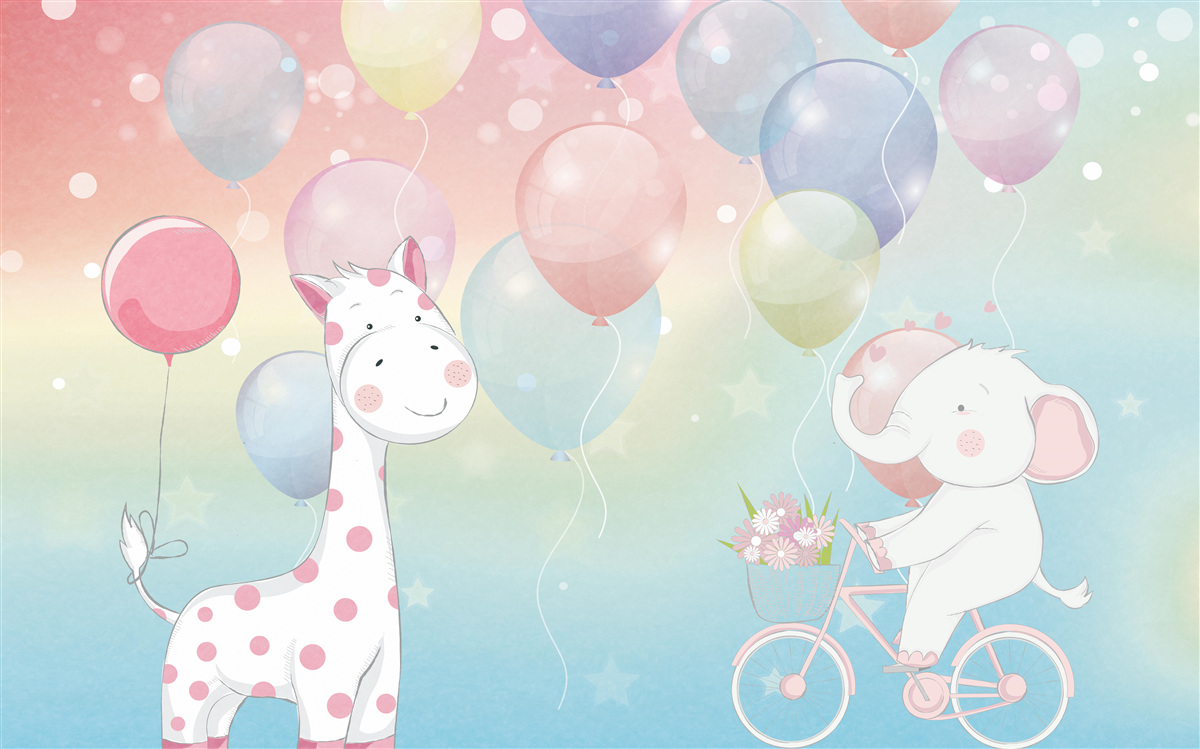 Fototapeta slon sa blíži k žirafe