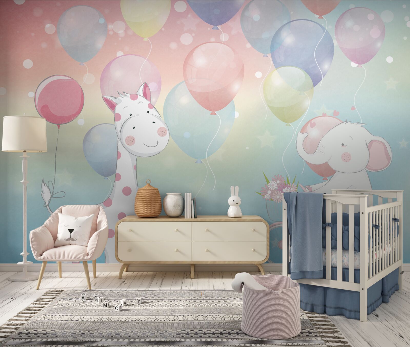 Fototapeta slon sa blíži k žirafe