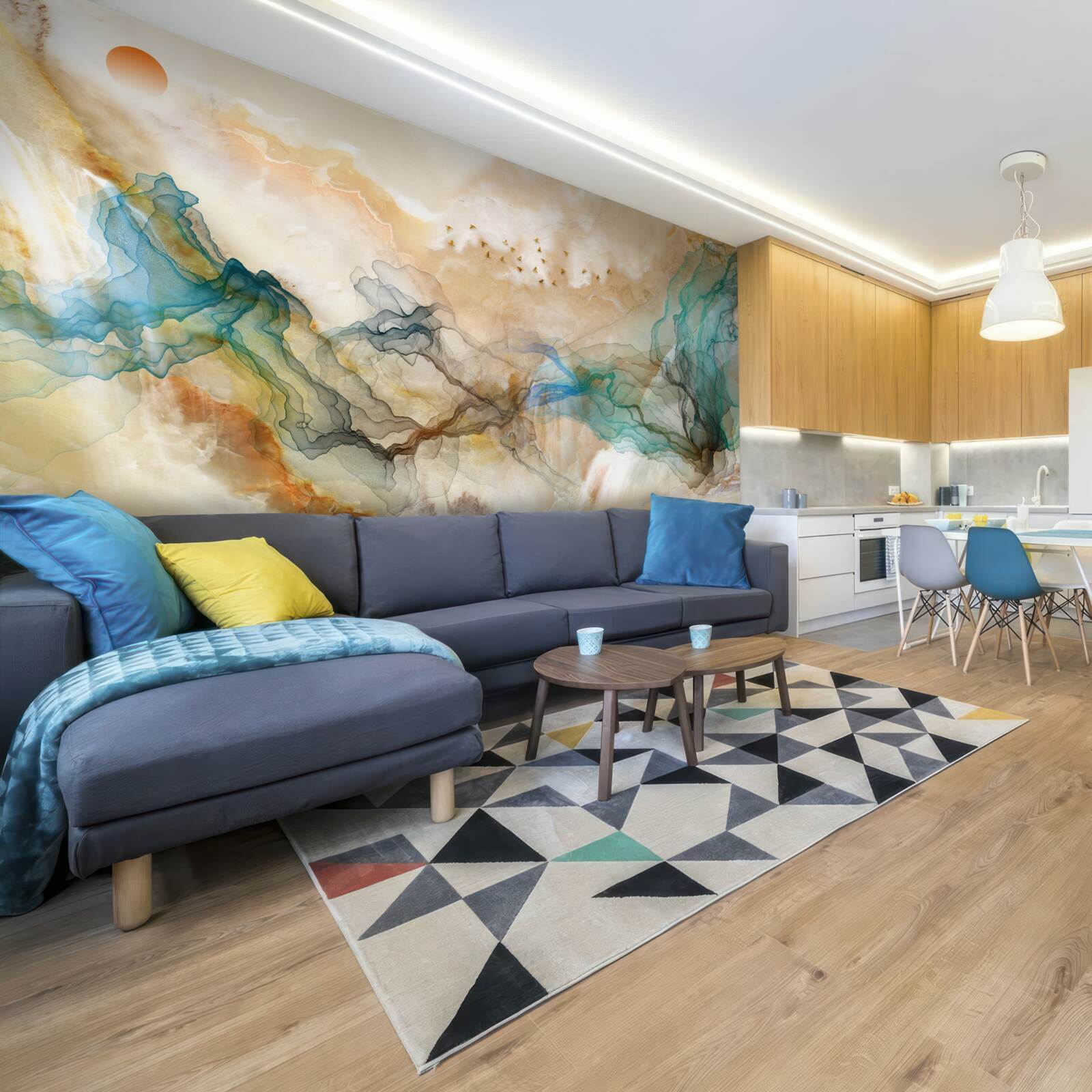 Fototapeta japonská krajina v abstraktnom štýle