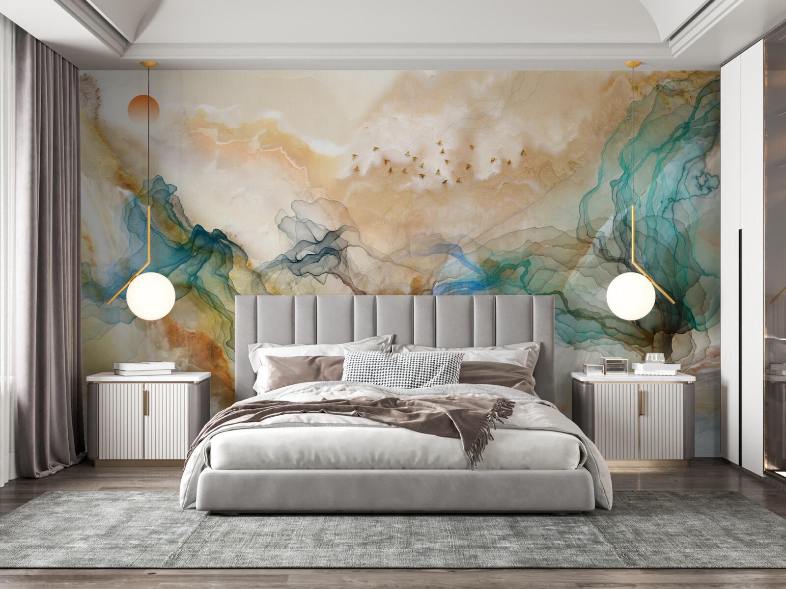 Fototapeta japonská krajina v abstraktnom štýle