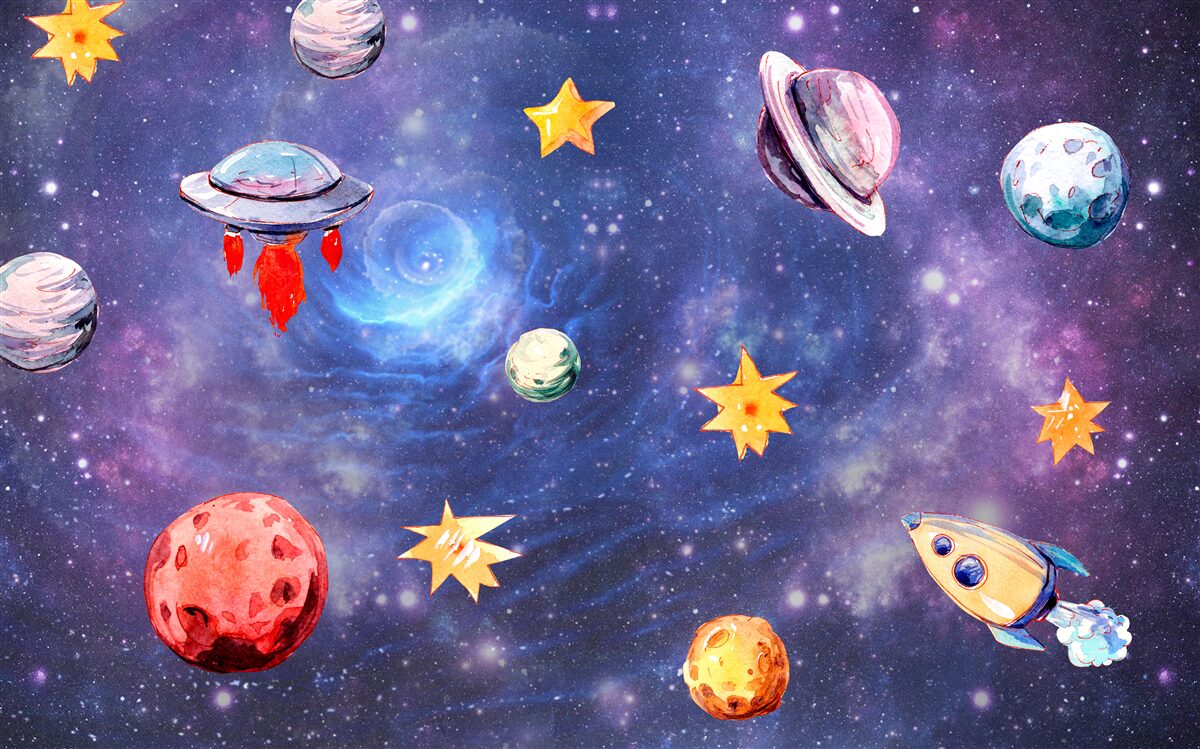 Fototapeta obyvatelia vesmíru a nebeských telies