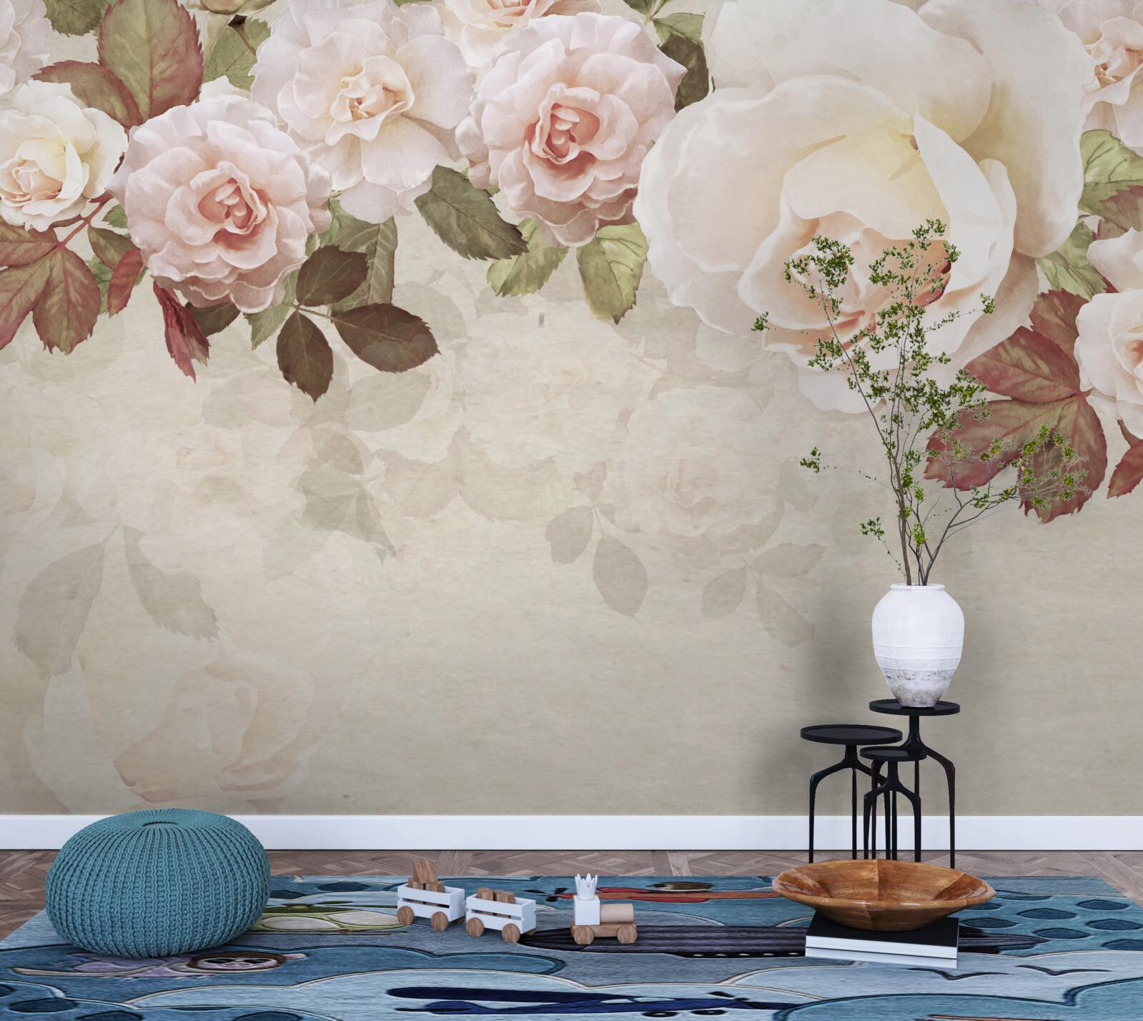 Fototapeta jemné ružové šišky vyrobené akvarelom