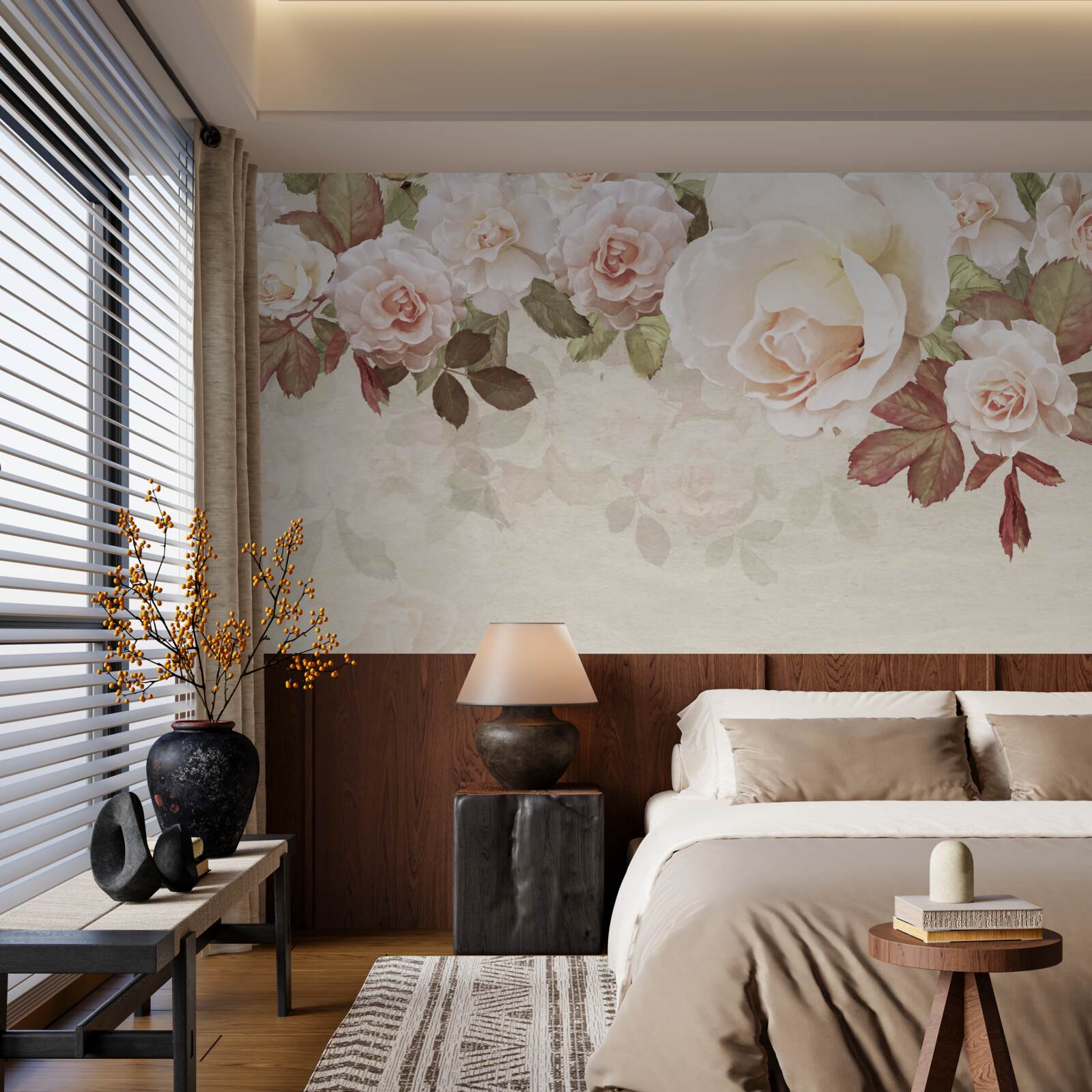 Fototapeta jemné ružové šišky vyrobené akvarelom