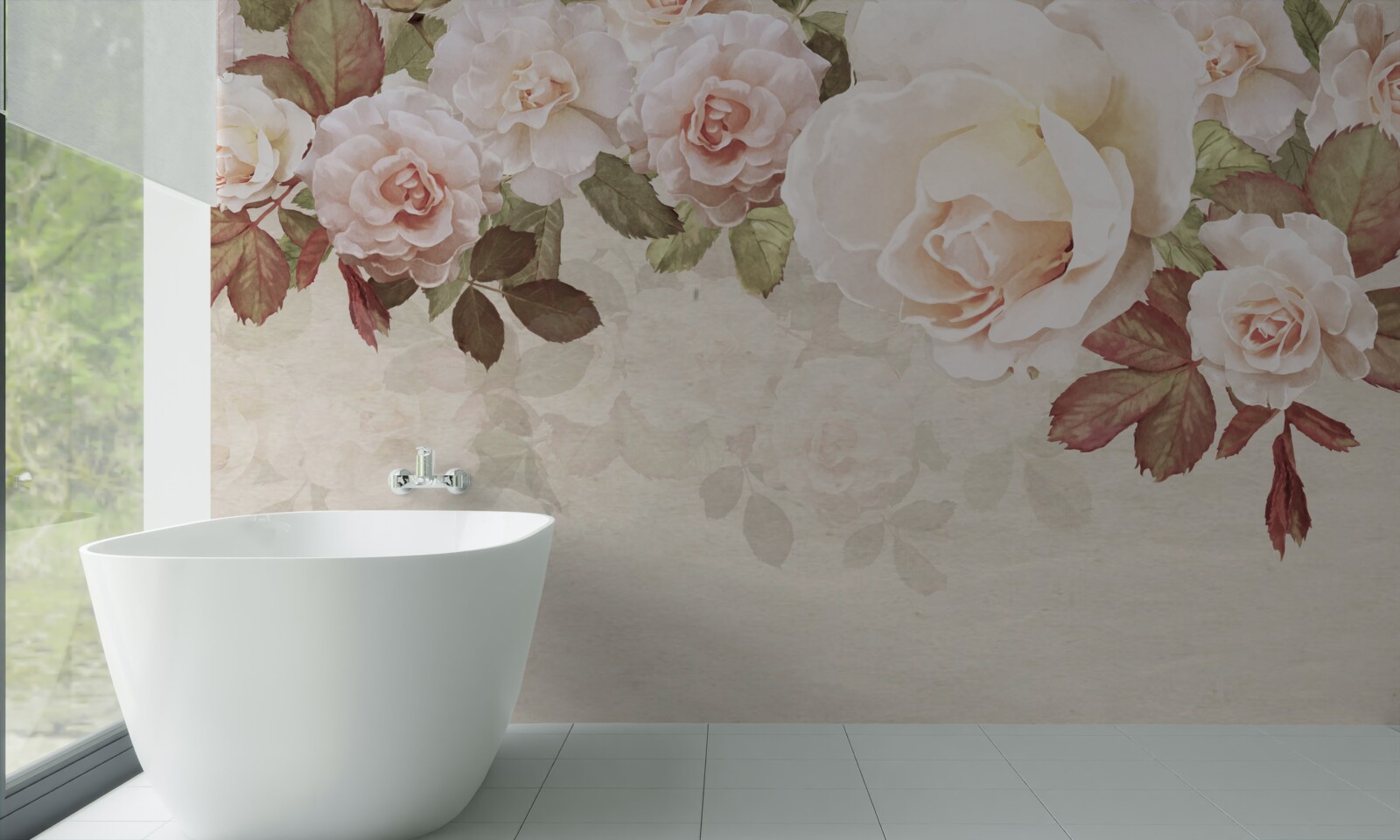 Fototapeta jemné ružové šišky vyrobené akvarelom