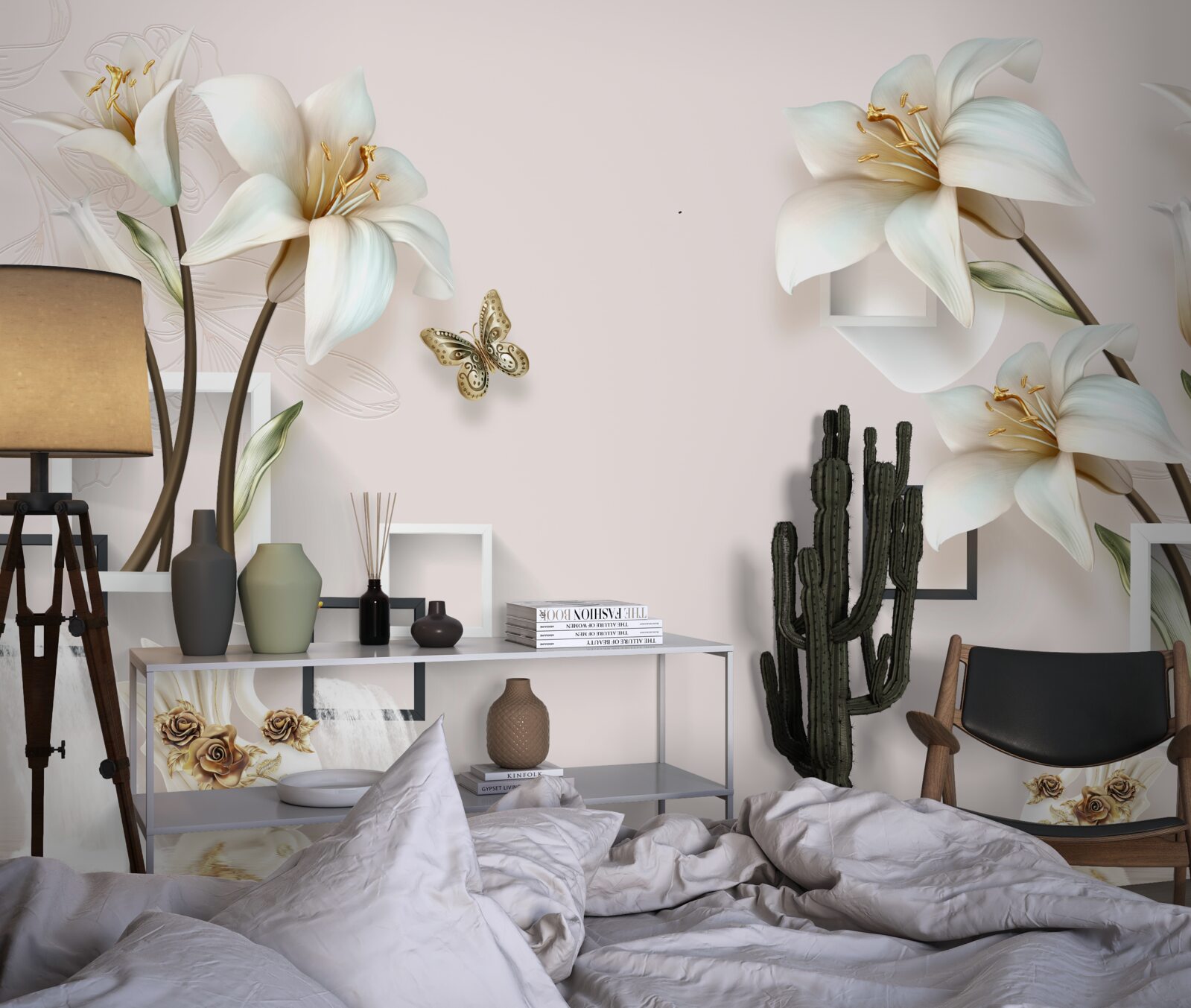 Fototapeta štvorcové rámy s kvetmi