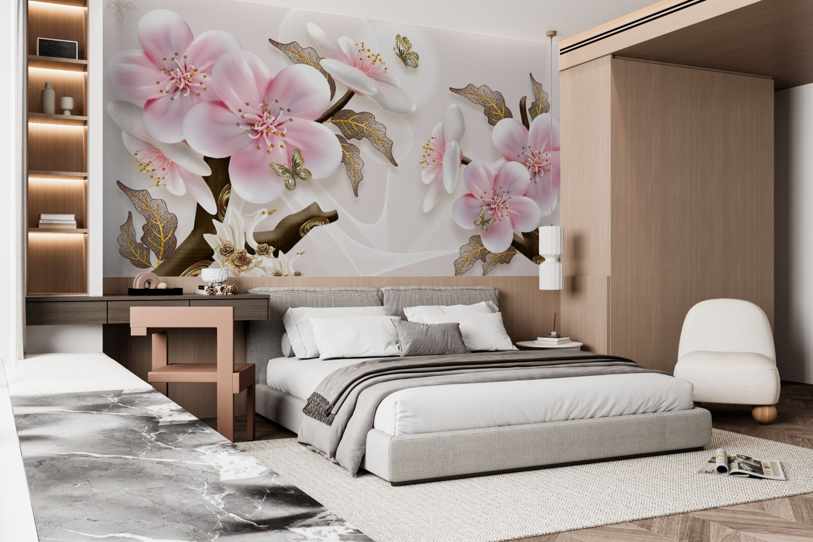 Fototapeta jemne kvitnúce púčiky