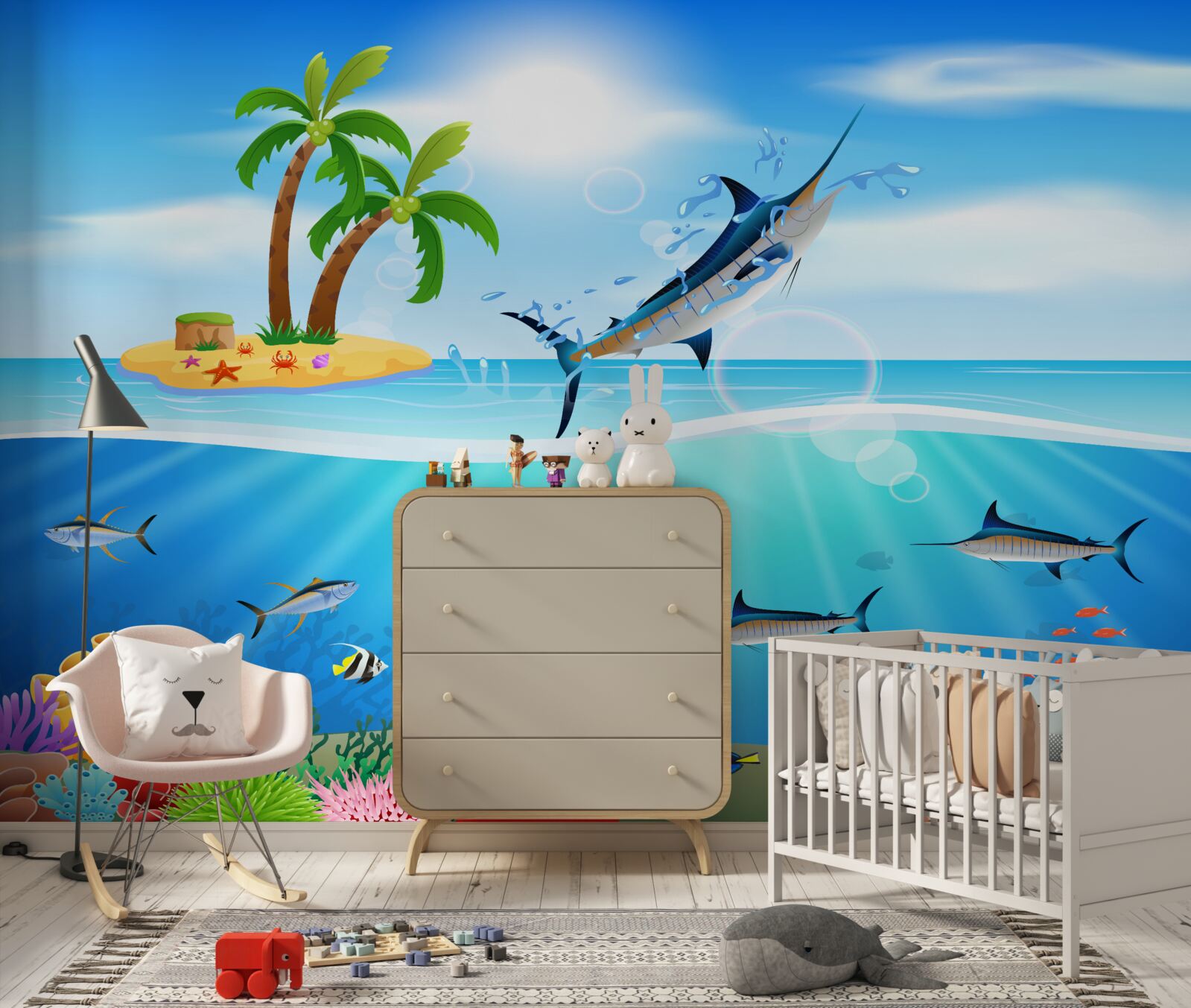 Fototapeta z mora vyskočí dravá ryba