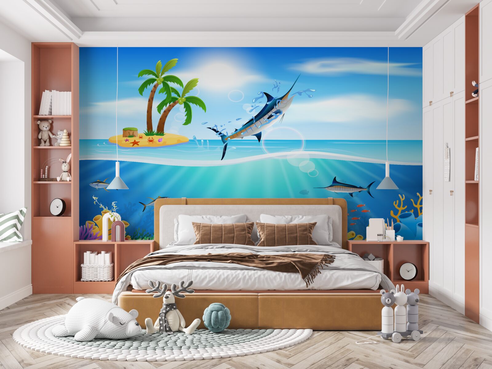 Fototapeta z mora vyskočí dravá ryba