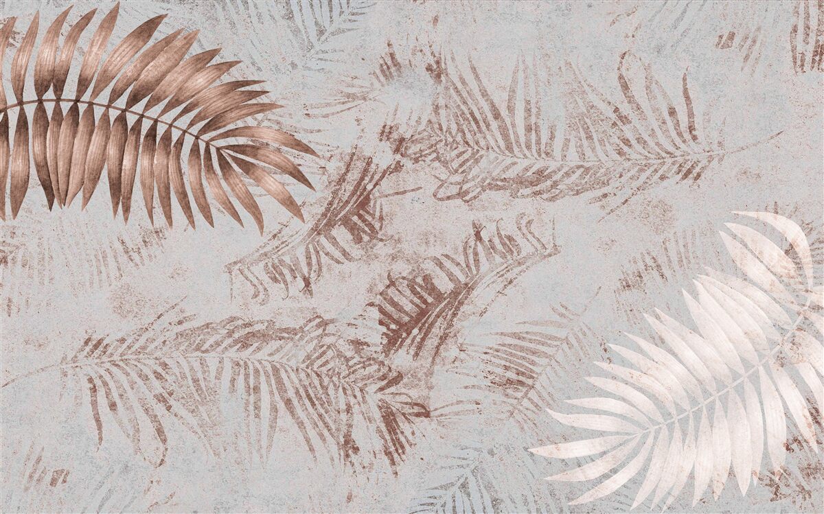 Fototapeta hnedá a biela papraď