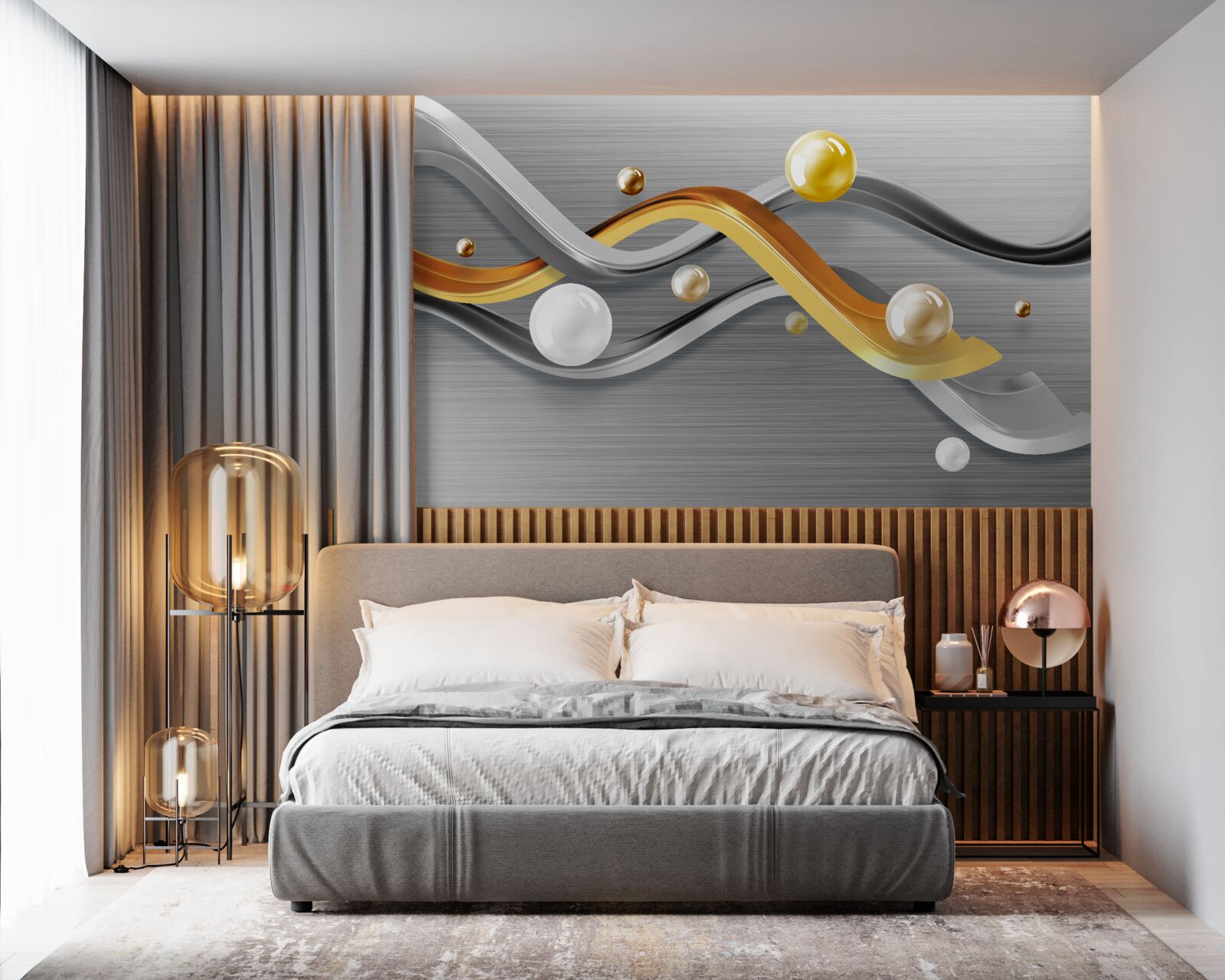 Fototapeta čiary a gule v abstrakcii