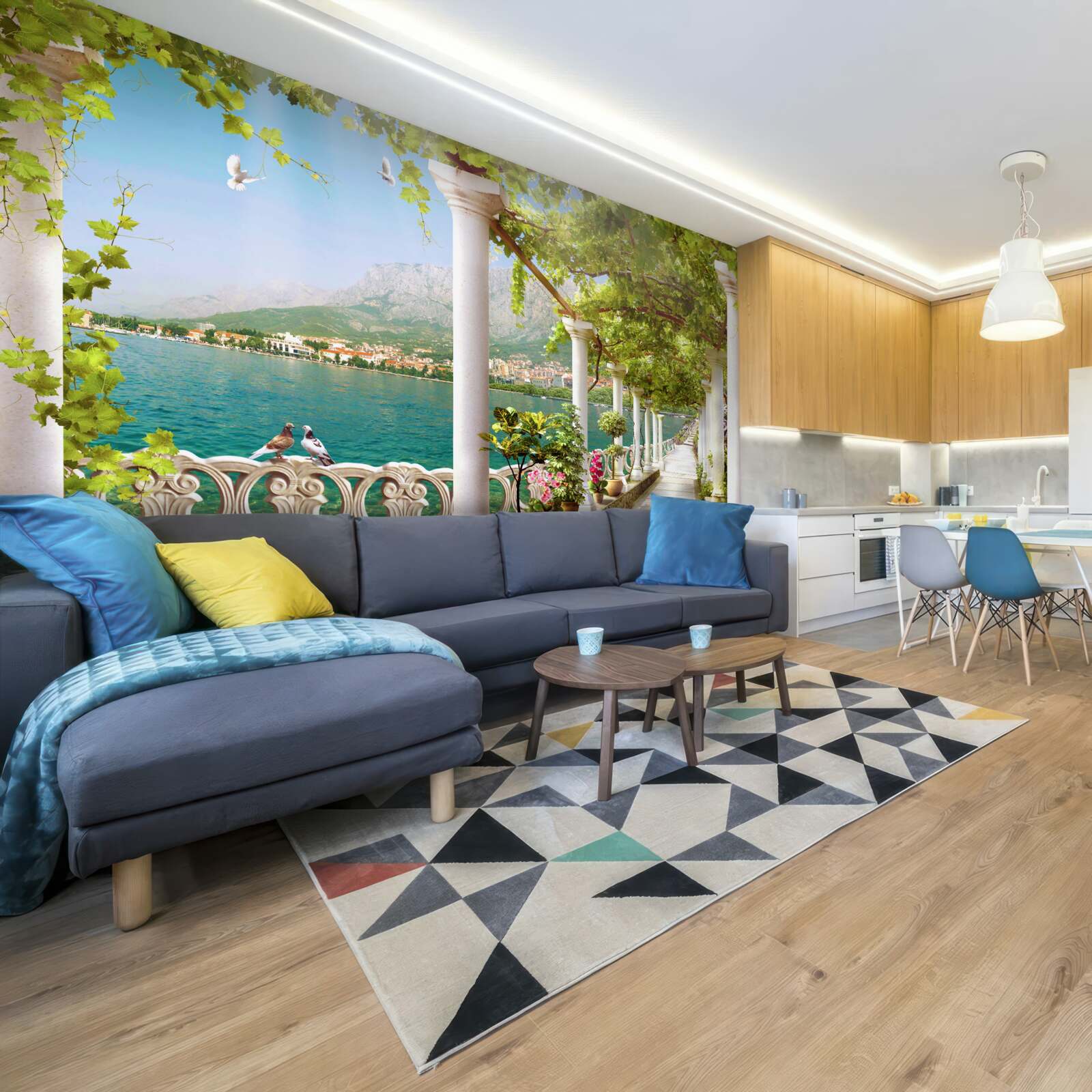 Fototapeta výhľad na okolie z hrádze