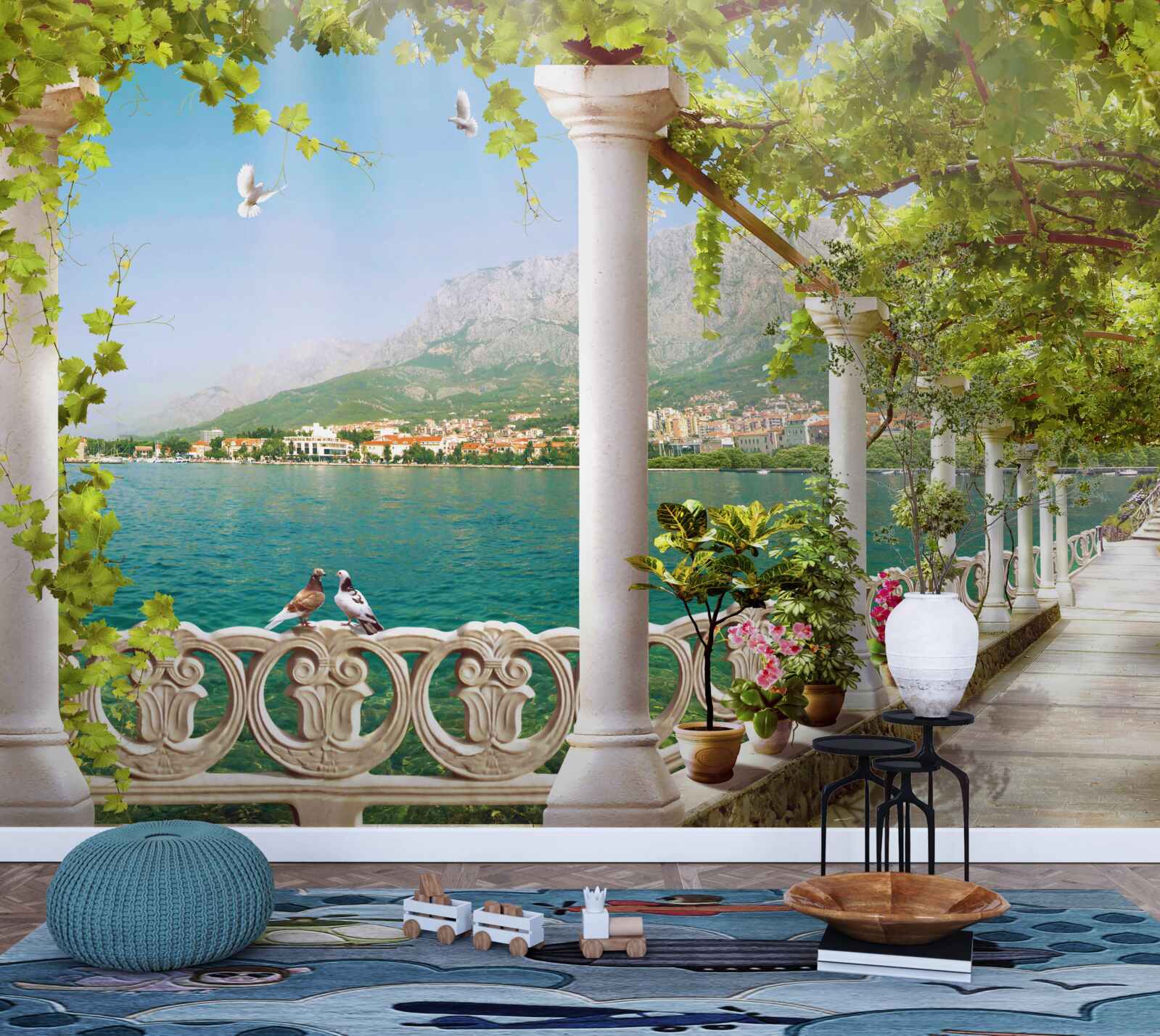 Fototapeta výhľad na okolie z hrádze