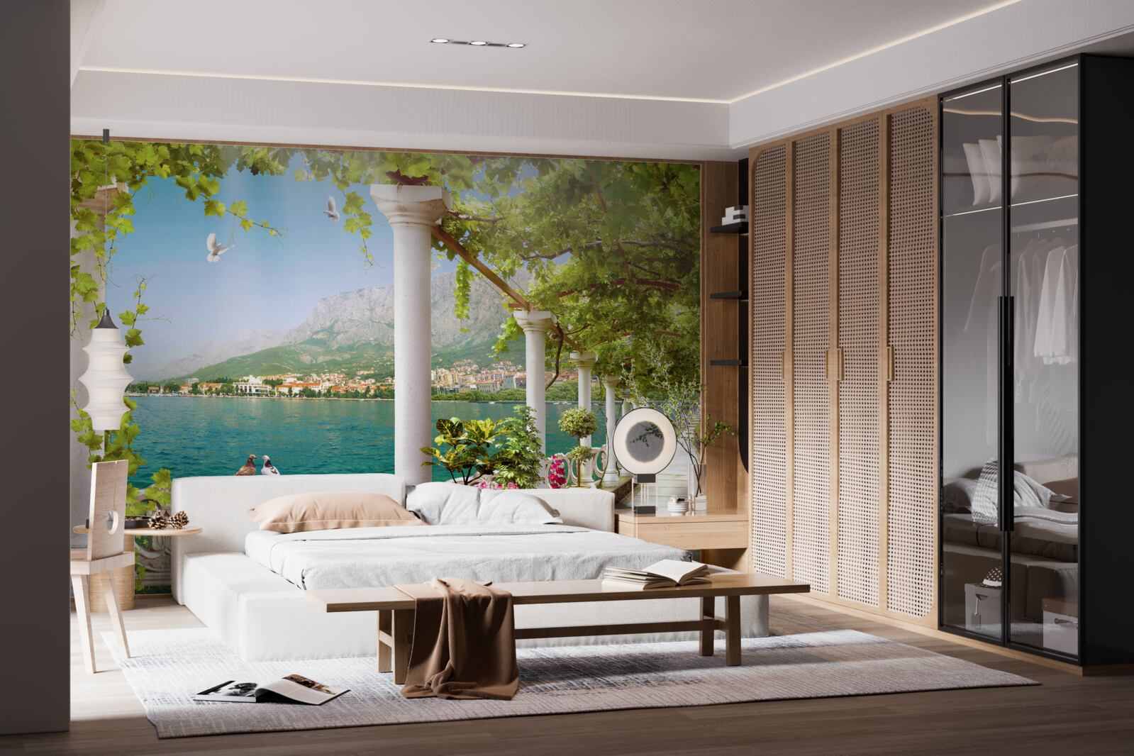 Fototapeta výhľad na okolie z hrádze