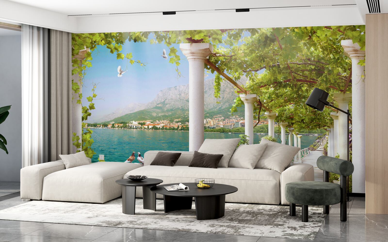 Fototapeta výhľad na okolie z hrádze