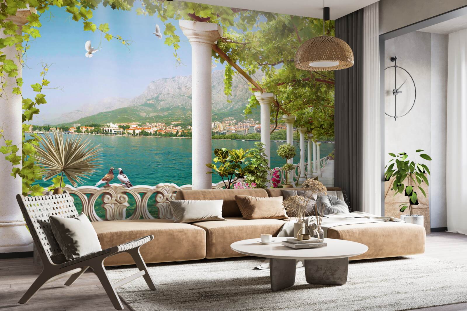 Fototapeta výhľad na okolie z hrádze