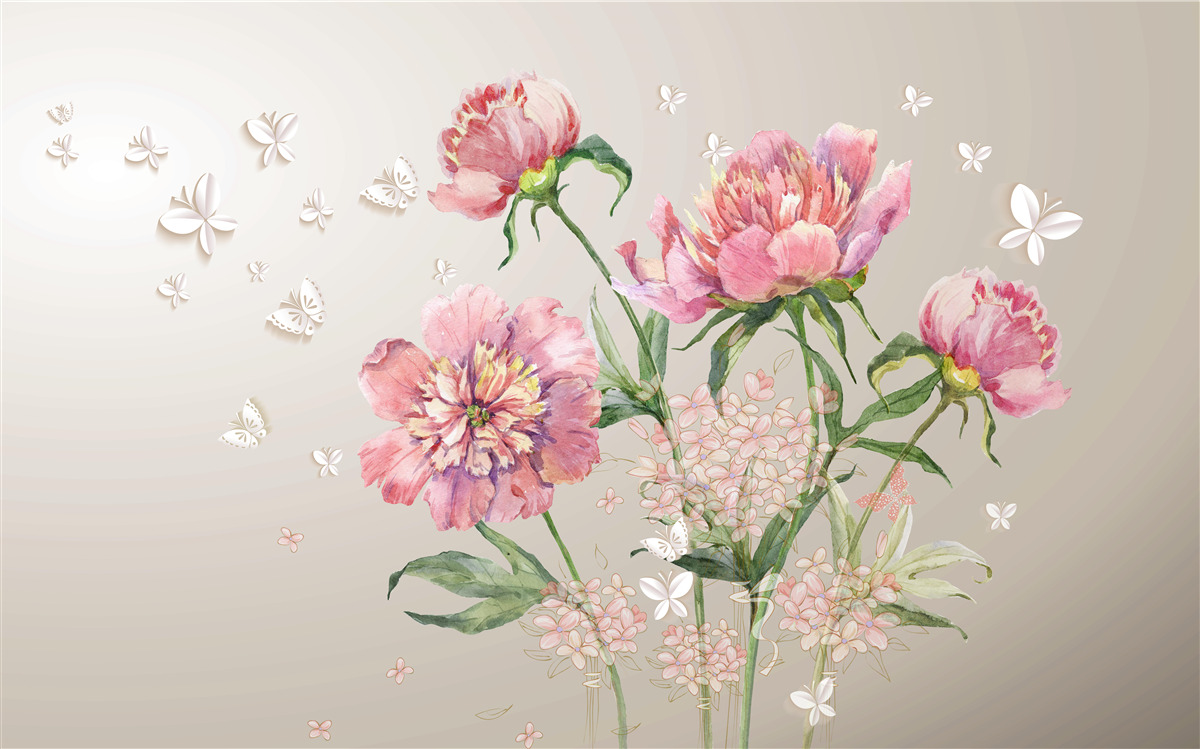 Fototapeta jemné jarné kvety s jemným ružovým nádychom