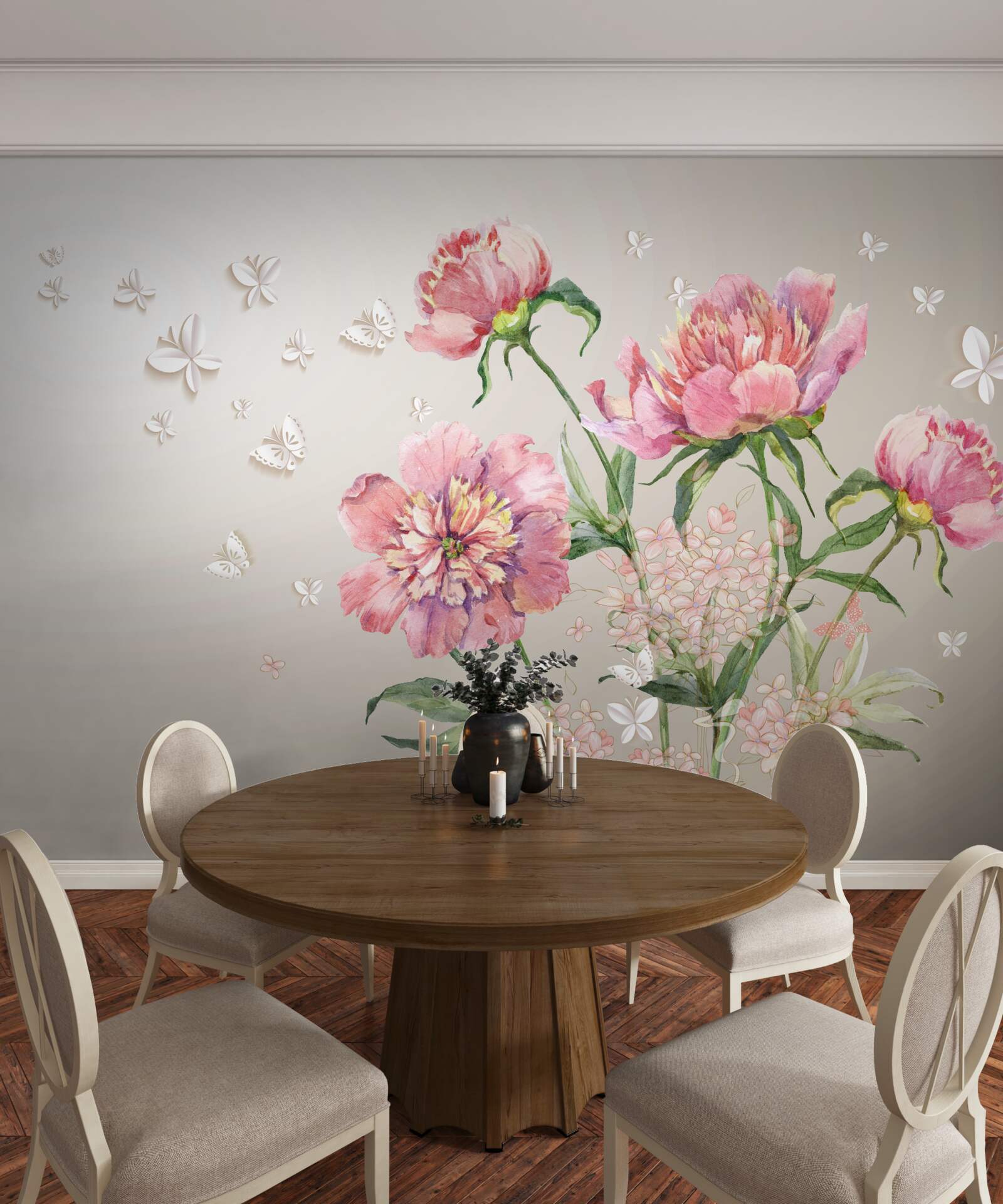 Fototapeta jemné jarné kvety s jemným ružovým nádychom