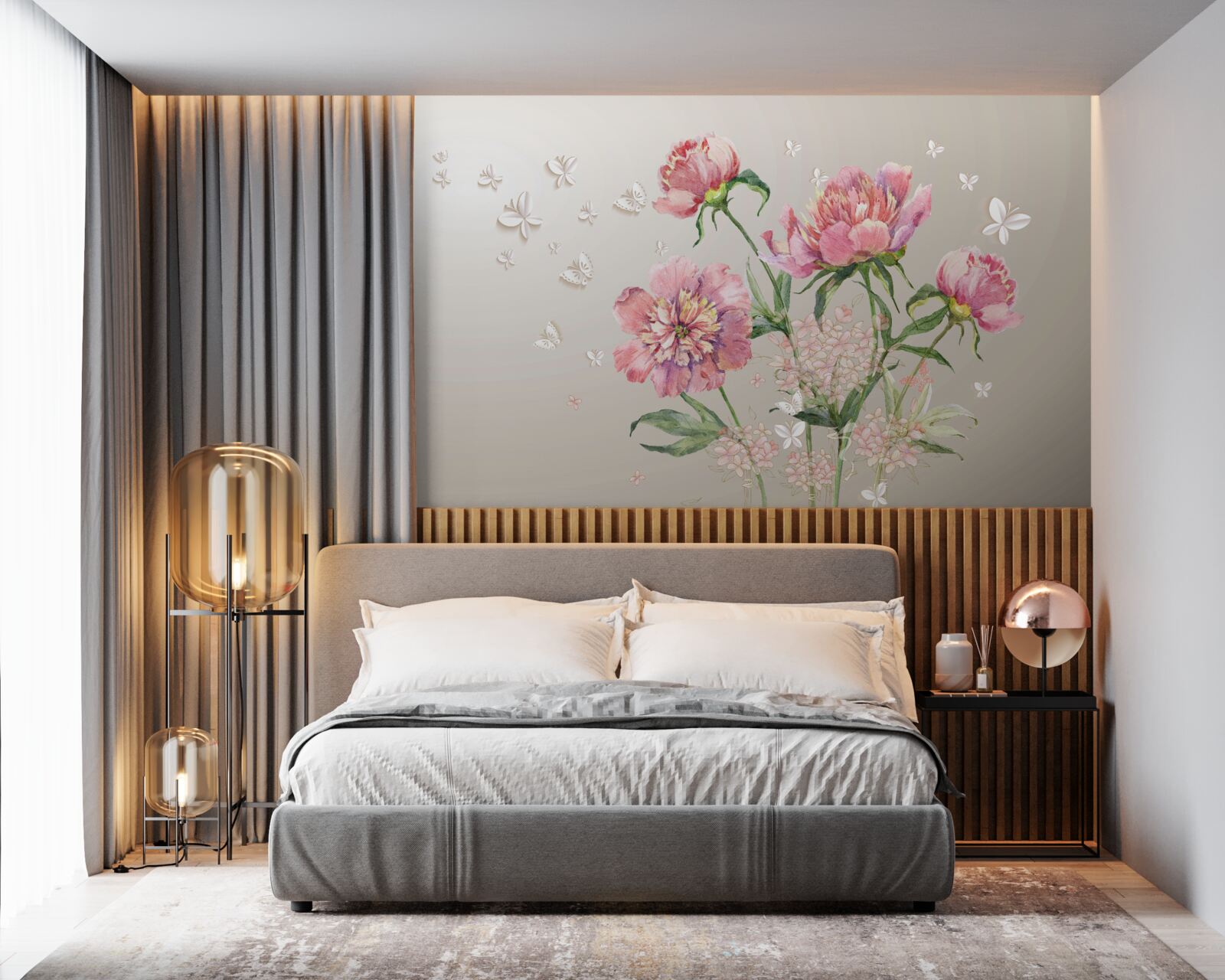 Fototapeta jemné jarné kvety s jemným ružovým nádychom