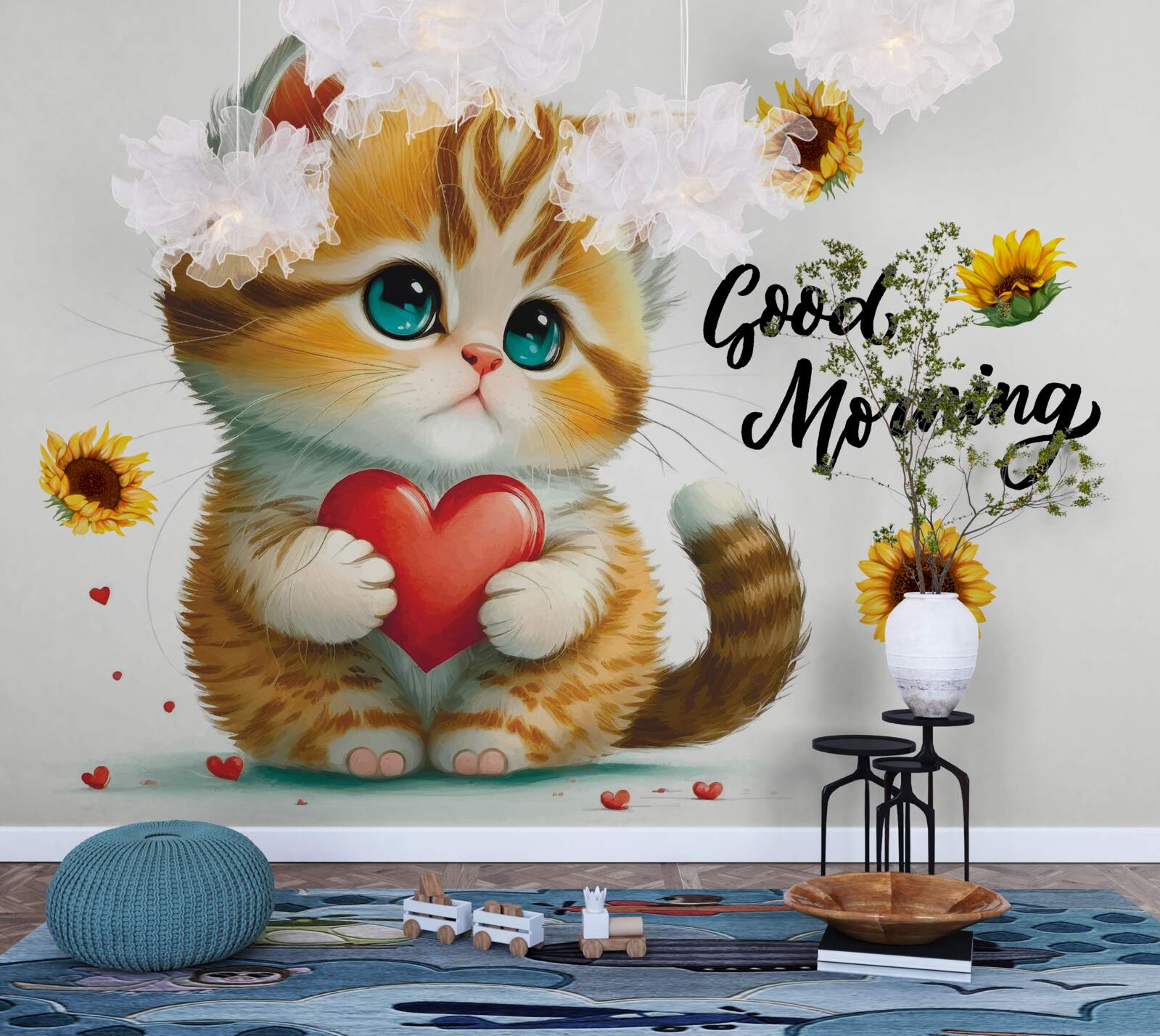 Fototapeta mačka s prianím