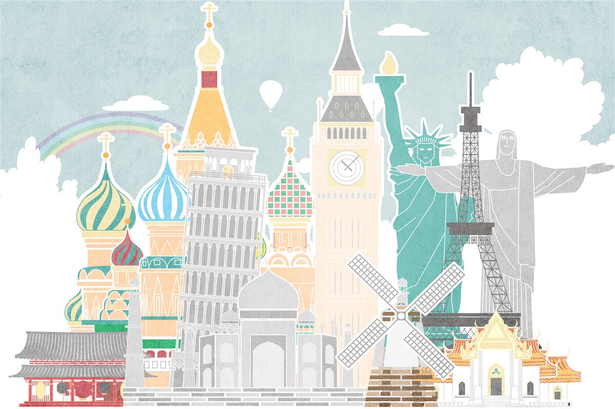 Fototapeta miestami známymi po celom svete