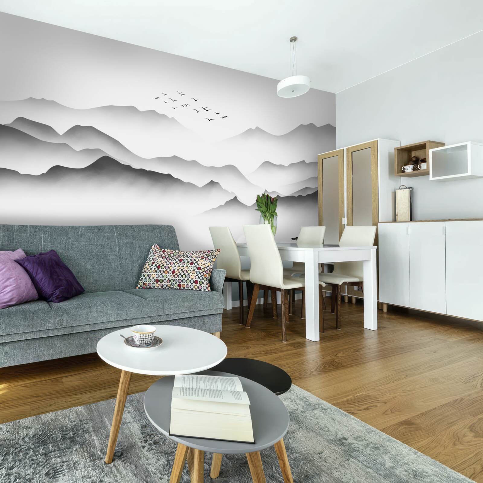 Fototapeta ráno na rieke, zahalené v hmle