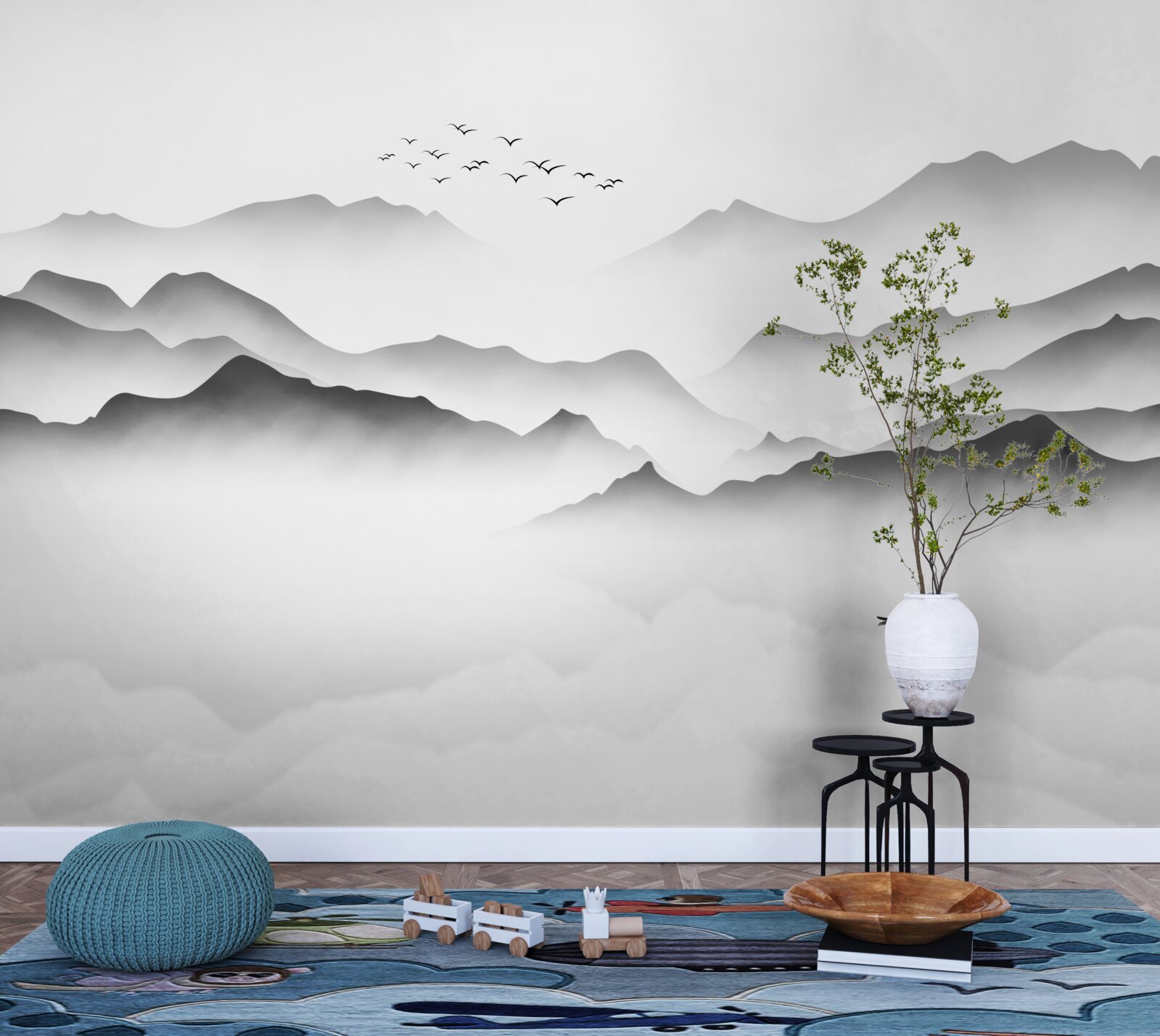 Fototapeta ráno na rieke, zahalené v hmle