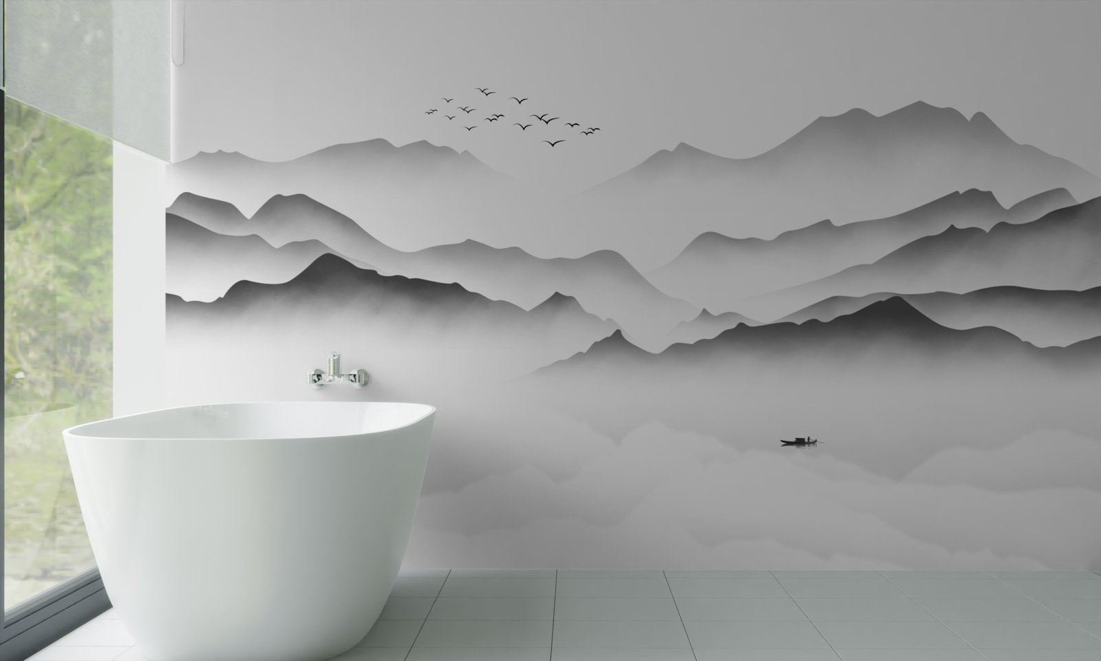 Fototapeta ráno na rieke, zahalené v hmle