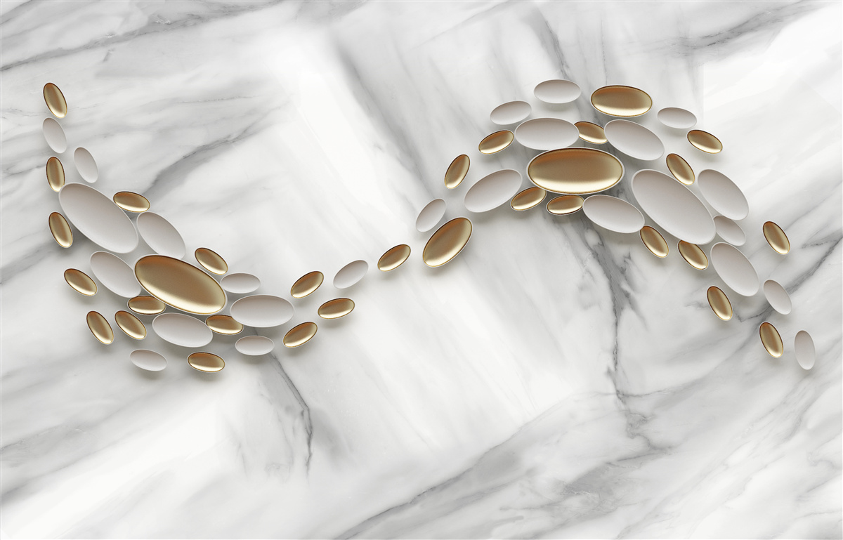 Fototapeta zlato je prepletené mramorovými žilami