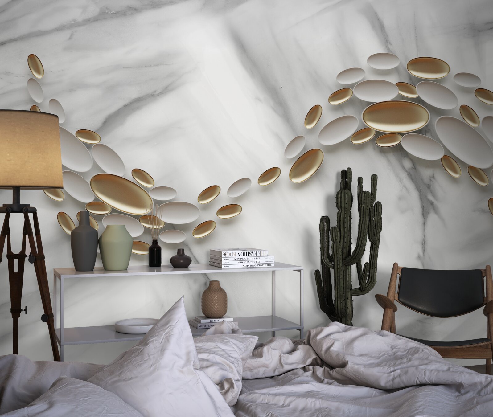 Fototapeta zlato je prepletené mramorovými žilami