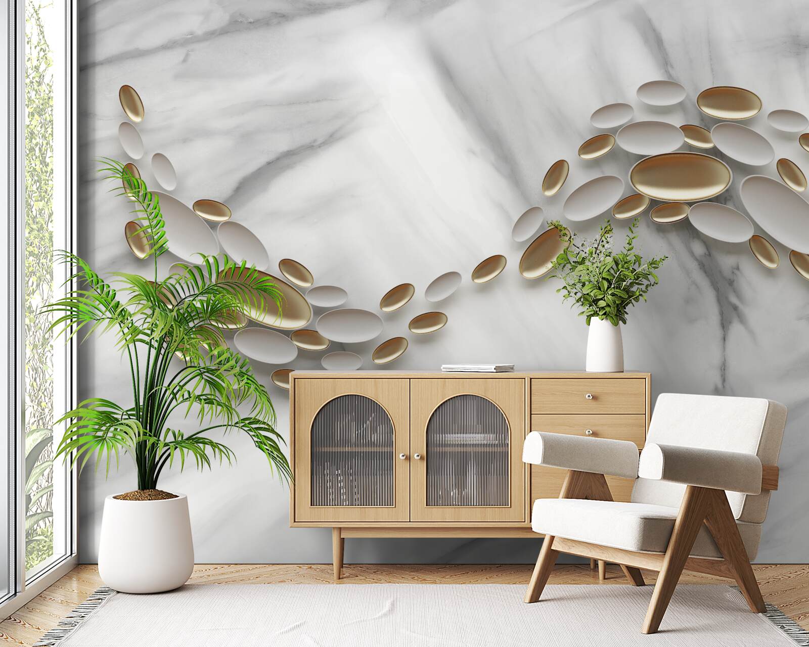 Fototapeta zlato je prepletené mramorovými žilami