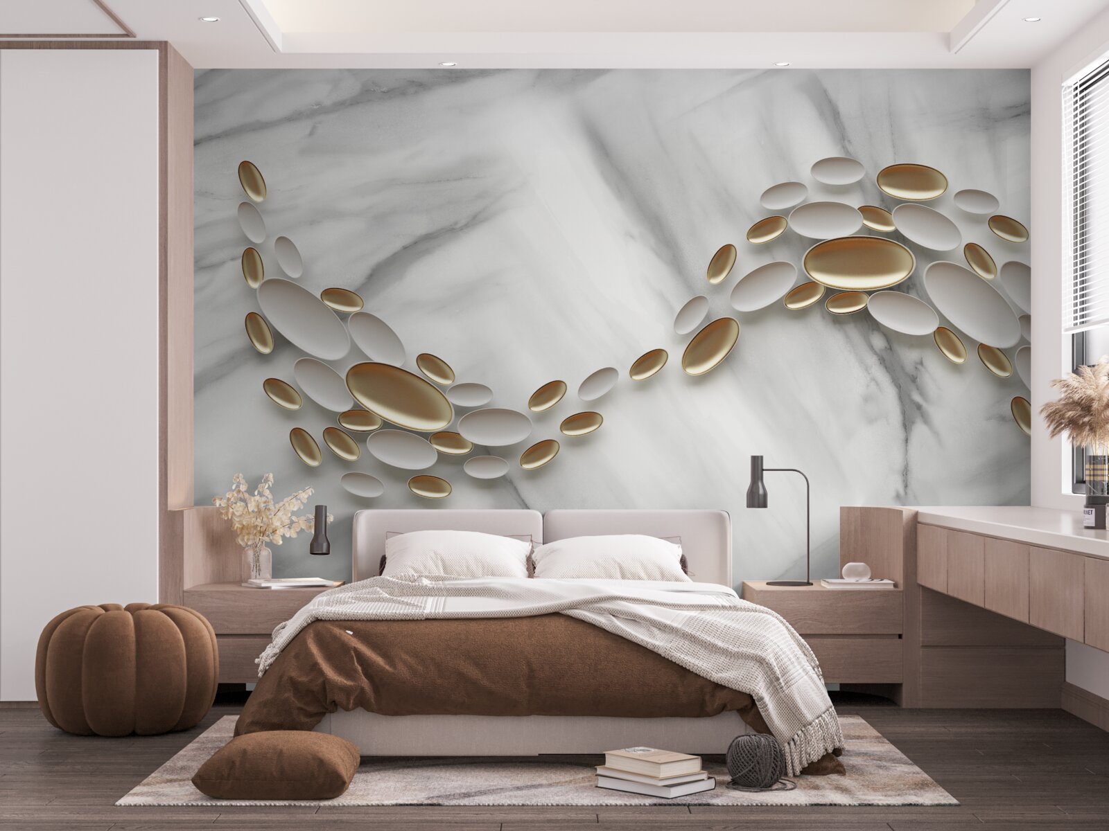 Fototapeta zlato je prepletené mramorovými žilami