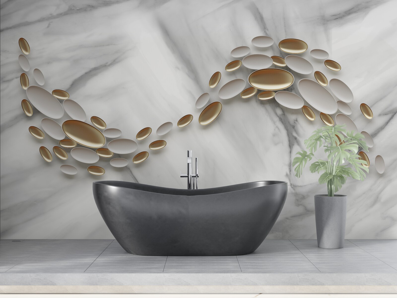 Fototapeta zlato je prepletené mramorovými žilami