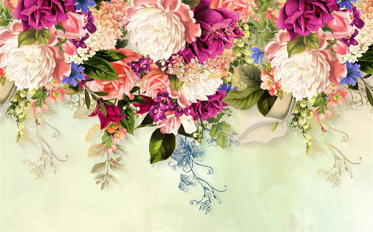 Fototapeta elegantné kvetinové aranžmány