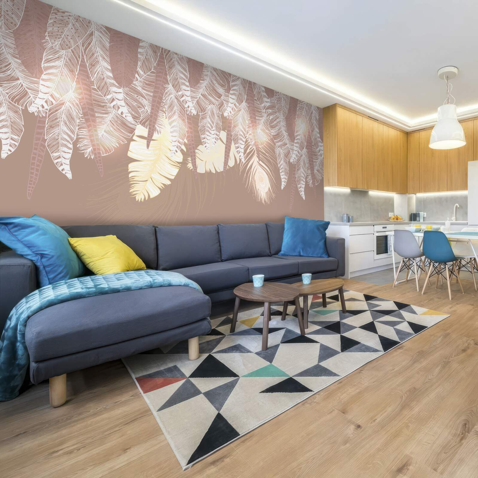 Fototapeta listy paprade sú biele