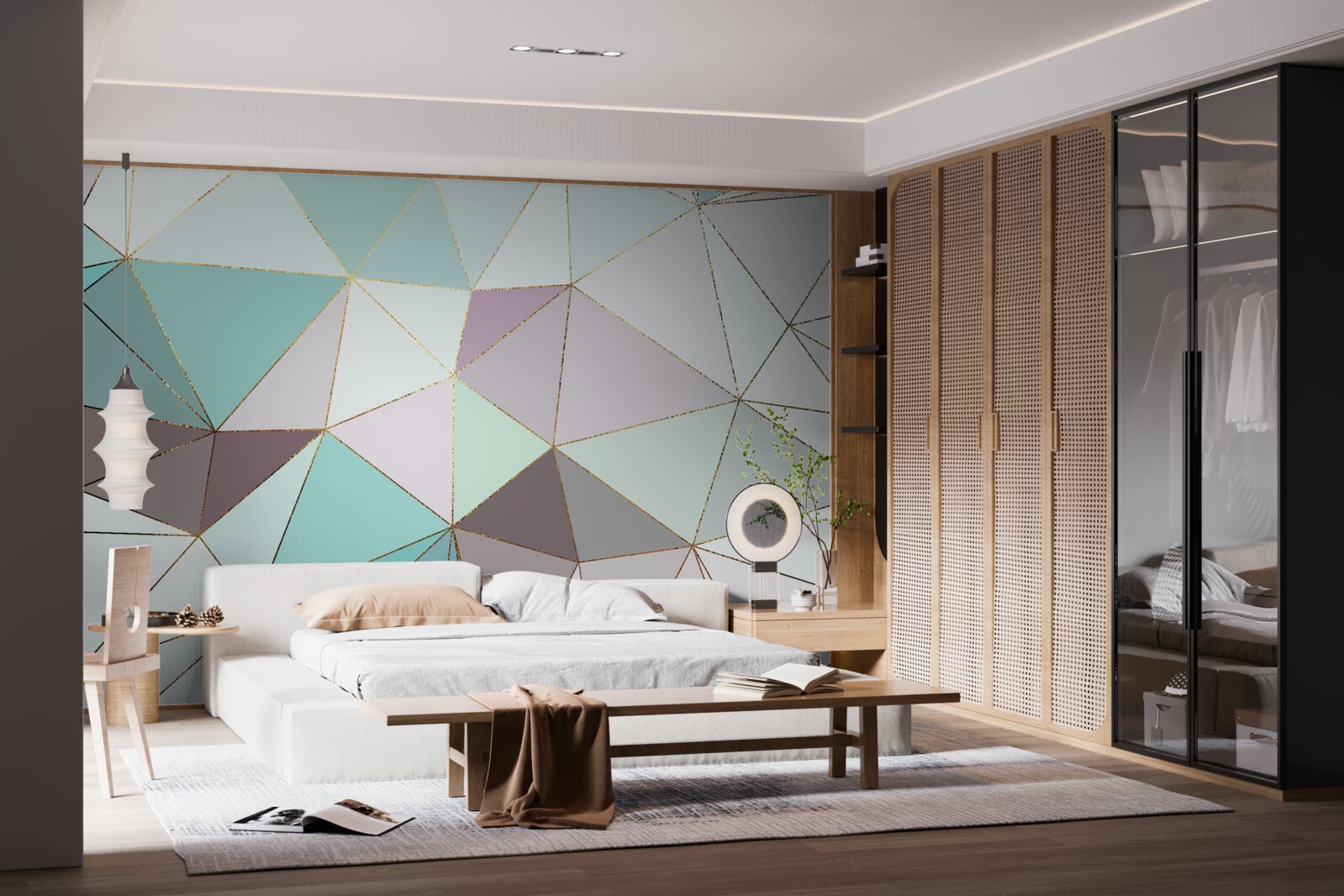 Fototapeta geometrické obrazce na mramorovom povrchu