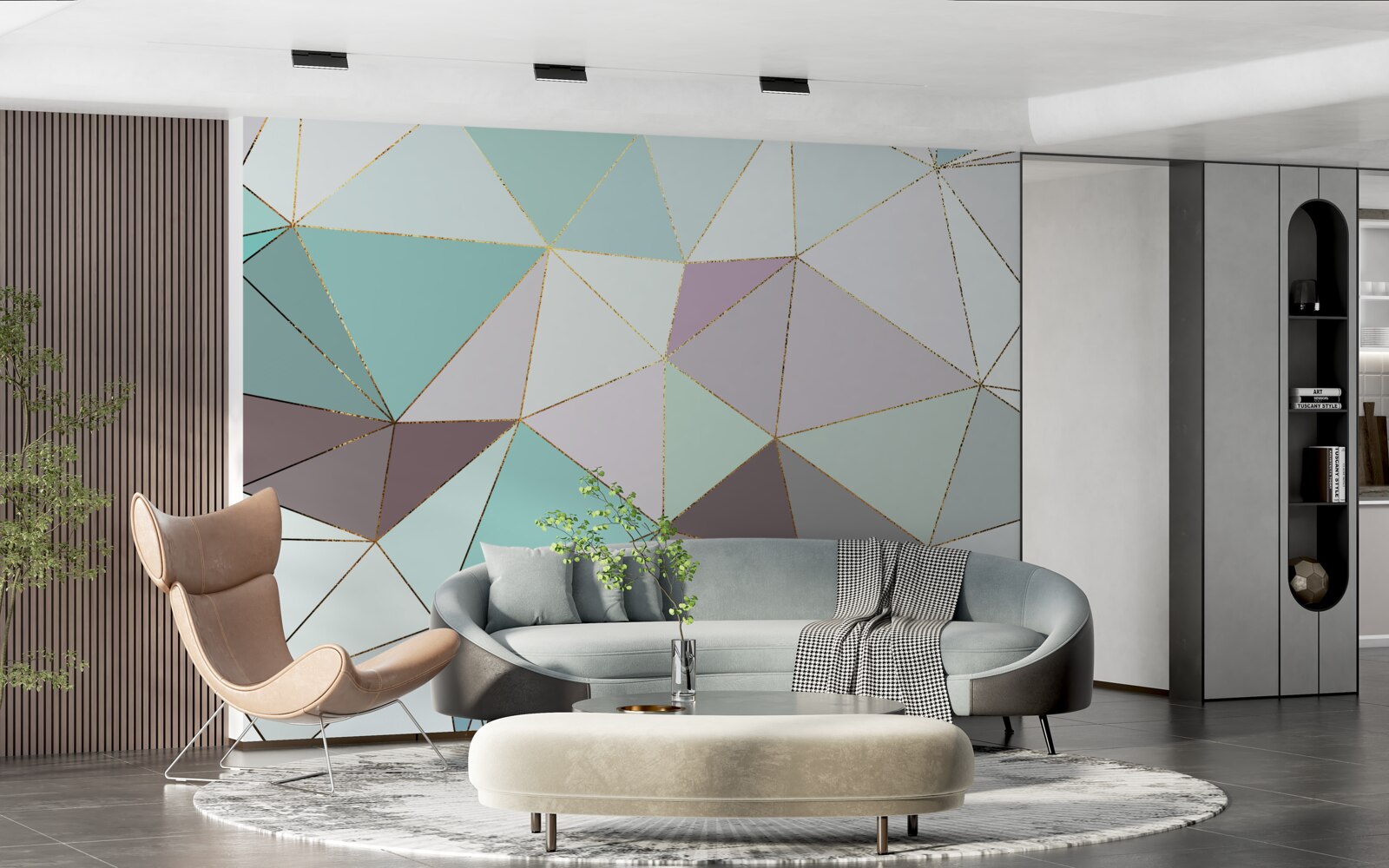 Fototapeta geometrické obrazce na mramorovom povrchu