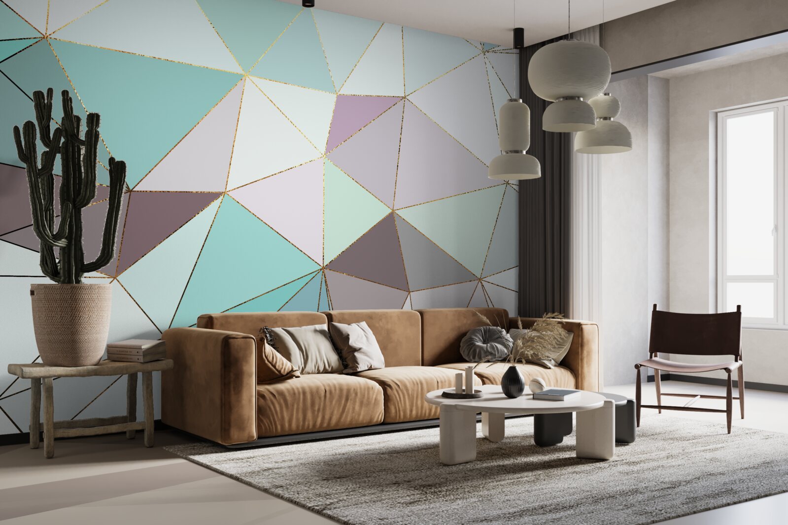 Fototapeta geometrické obrazce na mramorovom povrchu