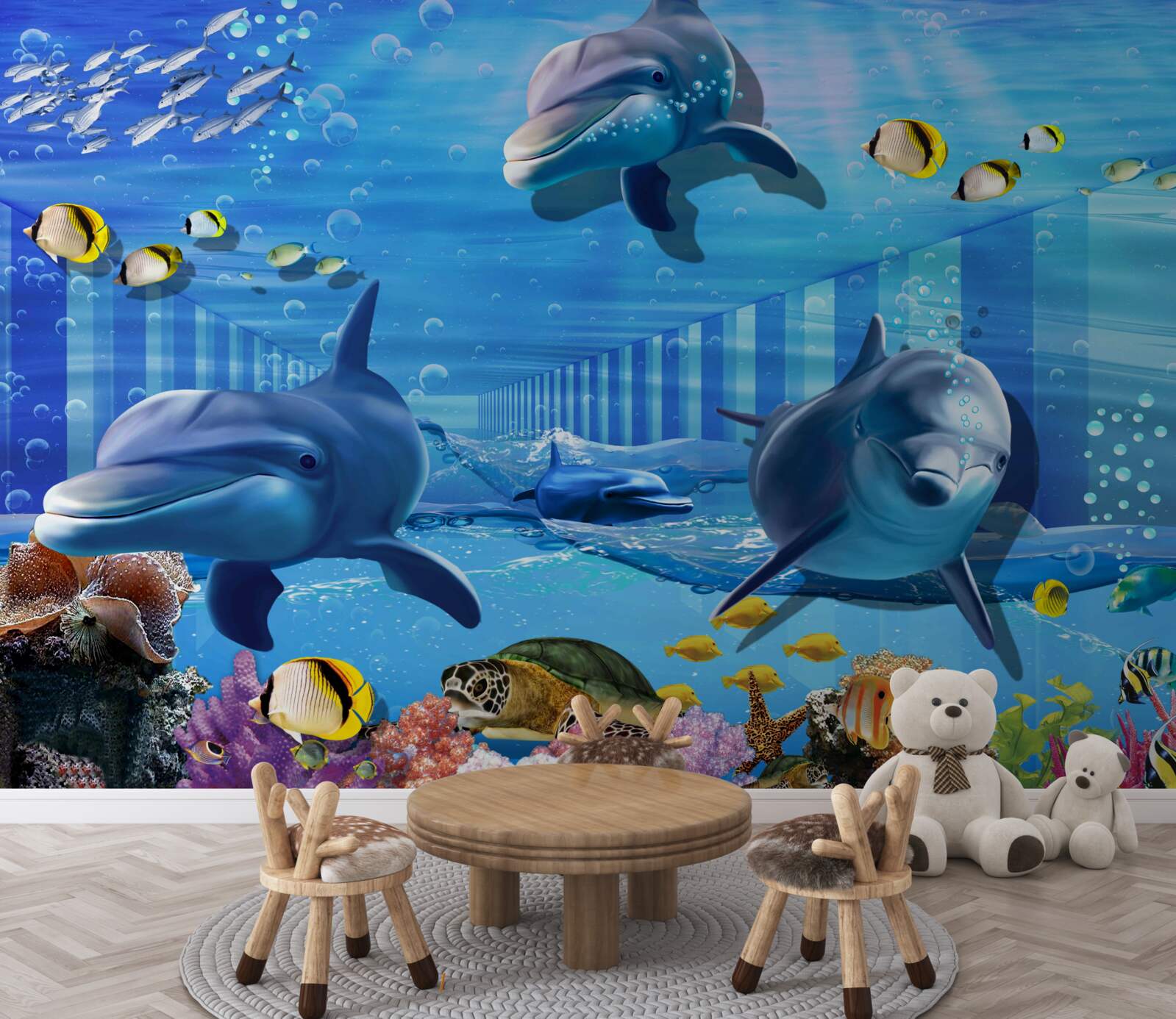 Fototapeta obyvatelia hlbokého mora v tuneli