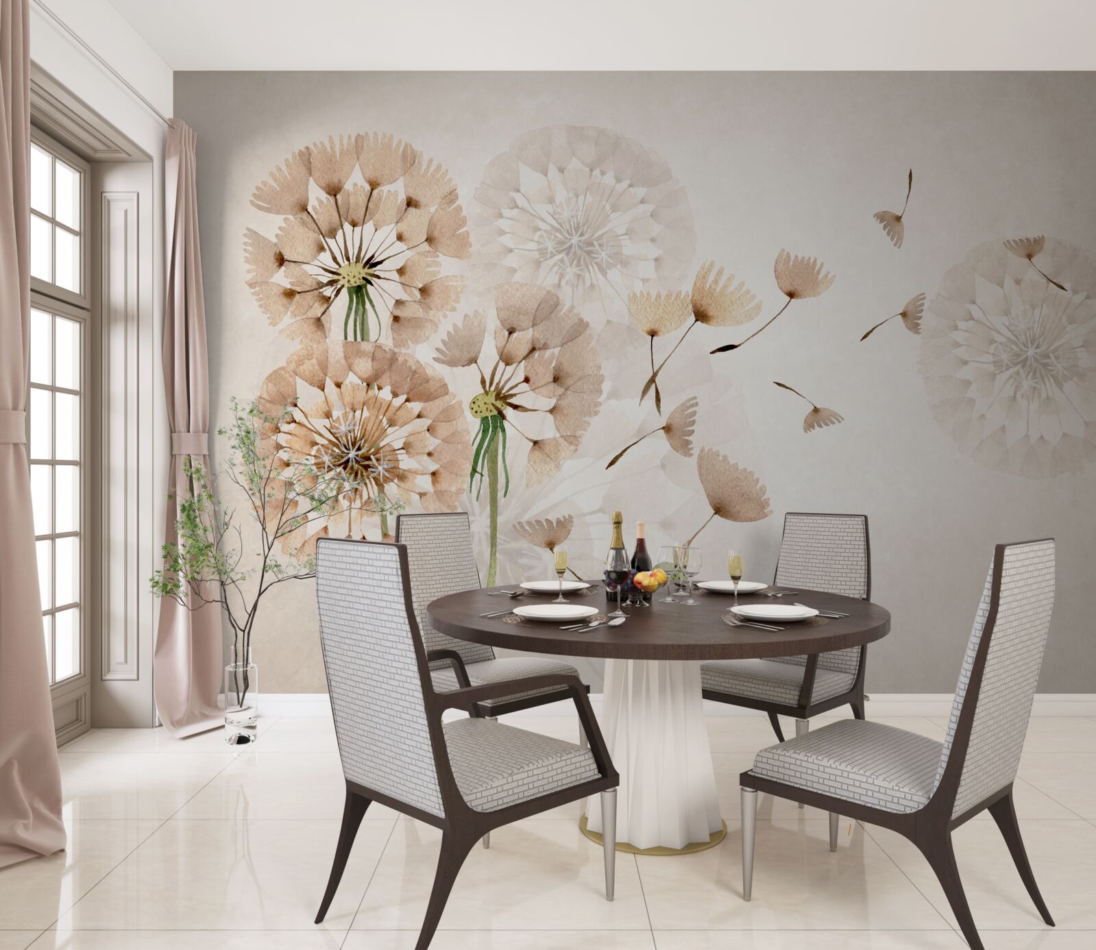 Fototapeta odparovanie púpavového chumáča