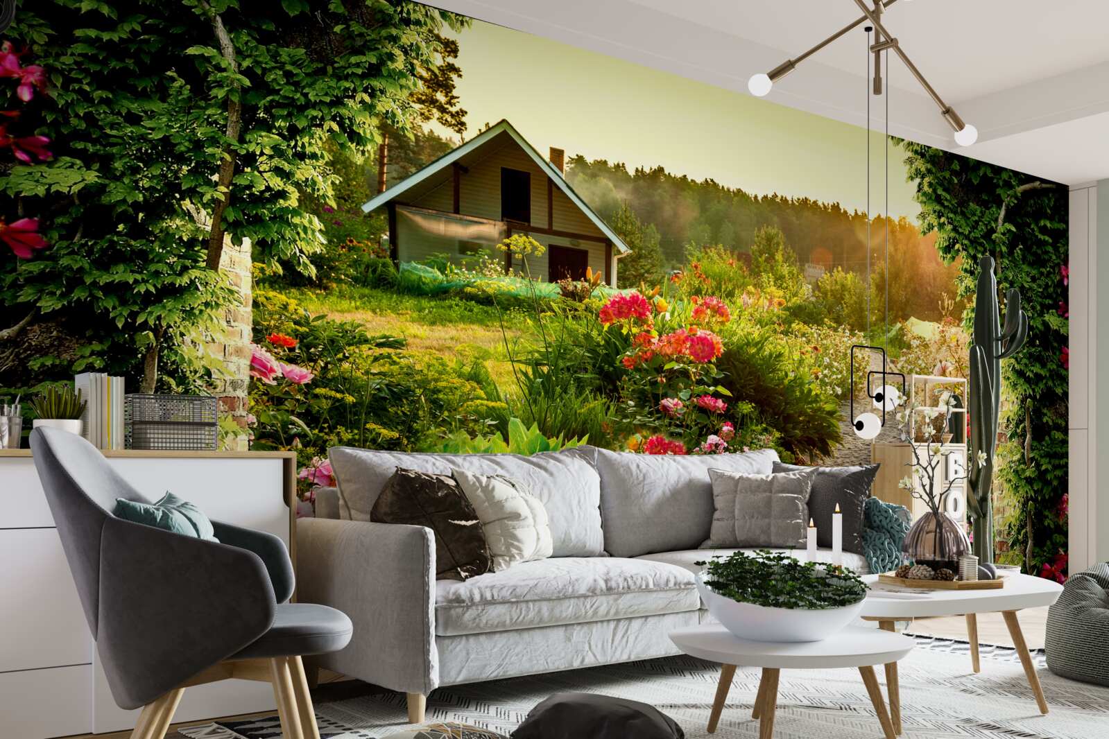 Fototapeta prírodná krajina s domom