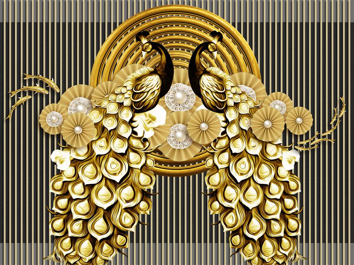 Fototapeta výrobky s obrázkami pávov