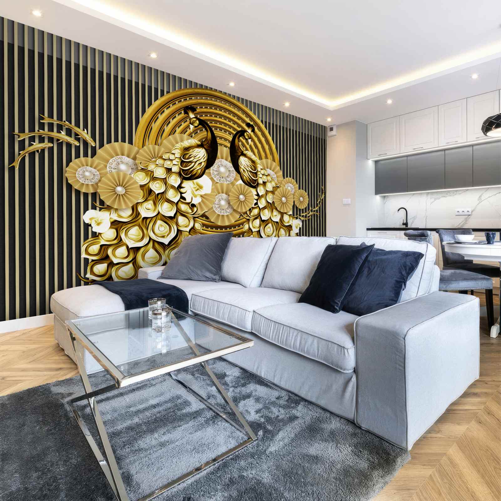 Fototapeta výrobky s obrázkami pávov