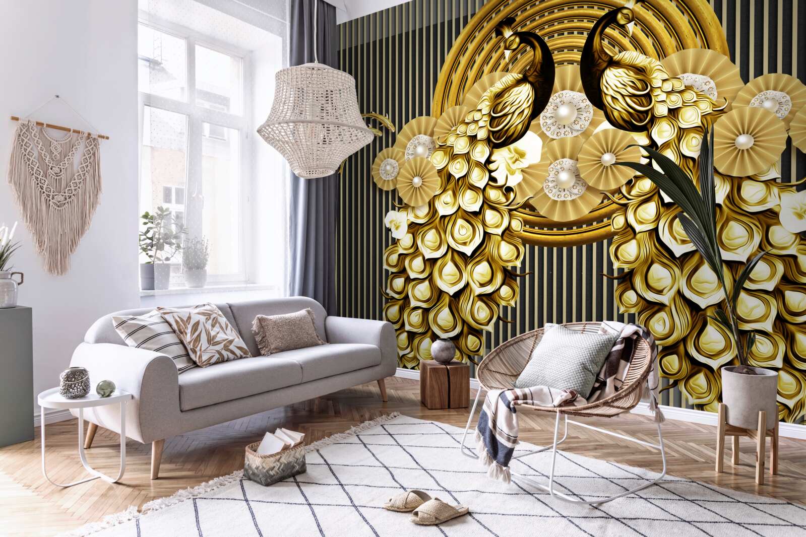 Fototapeta výrobky s obrázkami pávov