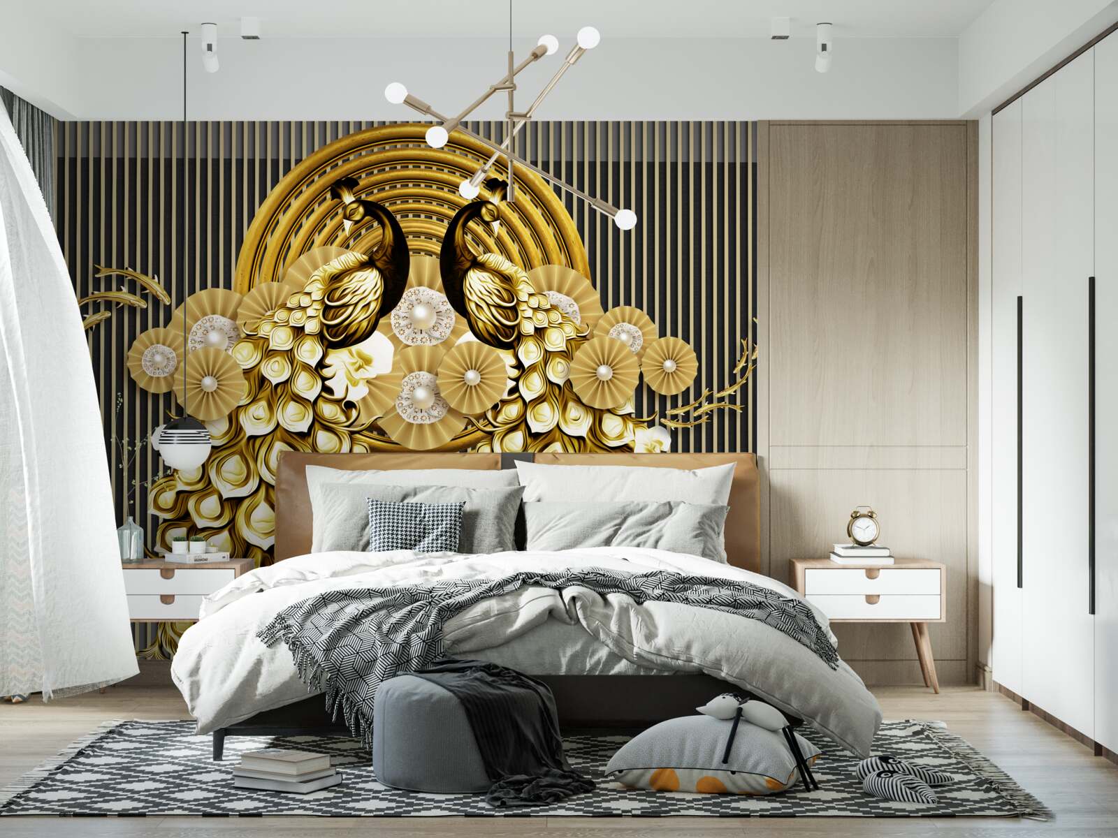 Fototapeta výrobky s obrázkami pávov